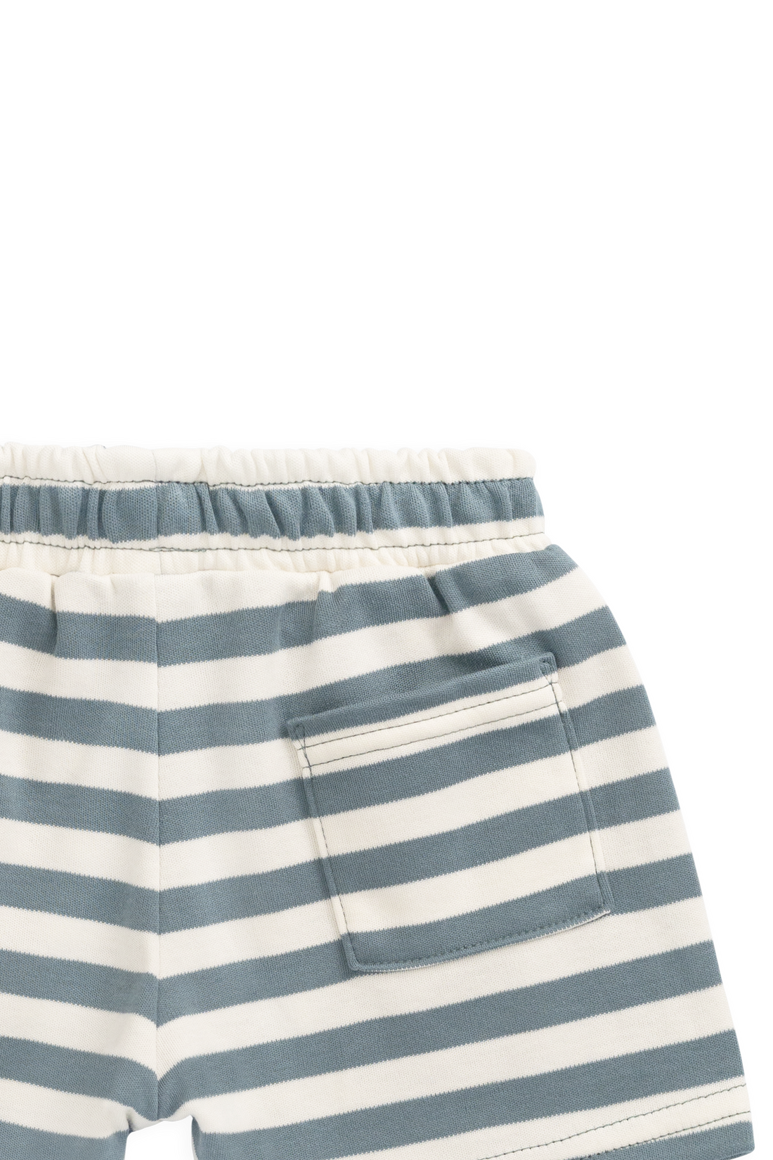 Pima Cotton Edward Short - Essential Stripe Cloud/Honolulu Childrens Shorts from Jamie Kay Australia