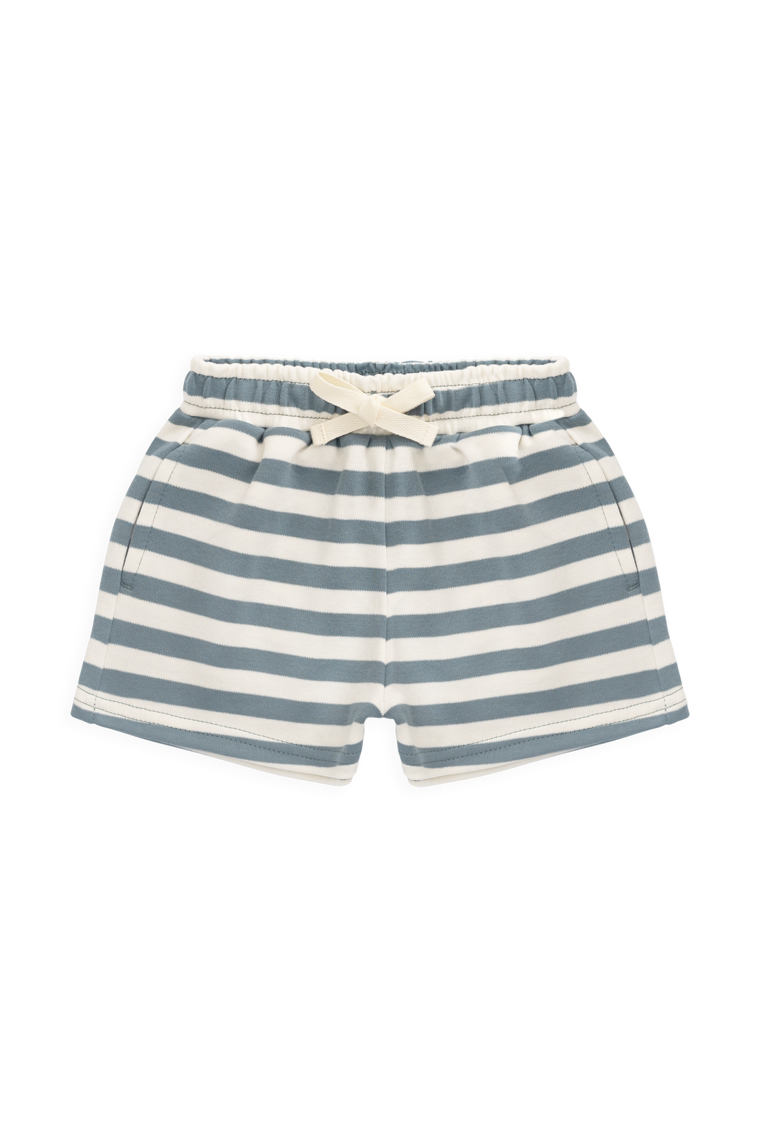 Pima Cotton Edward Short - Essential Stripe Cloud/Honolulu Childrens Shorts from Jamie Kay Australia