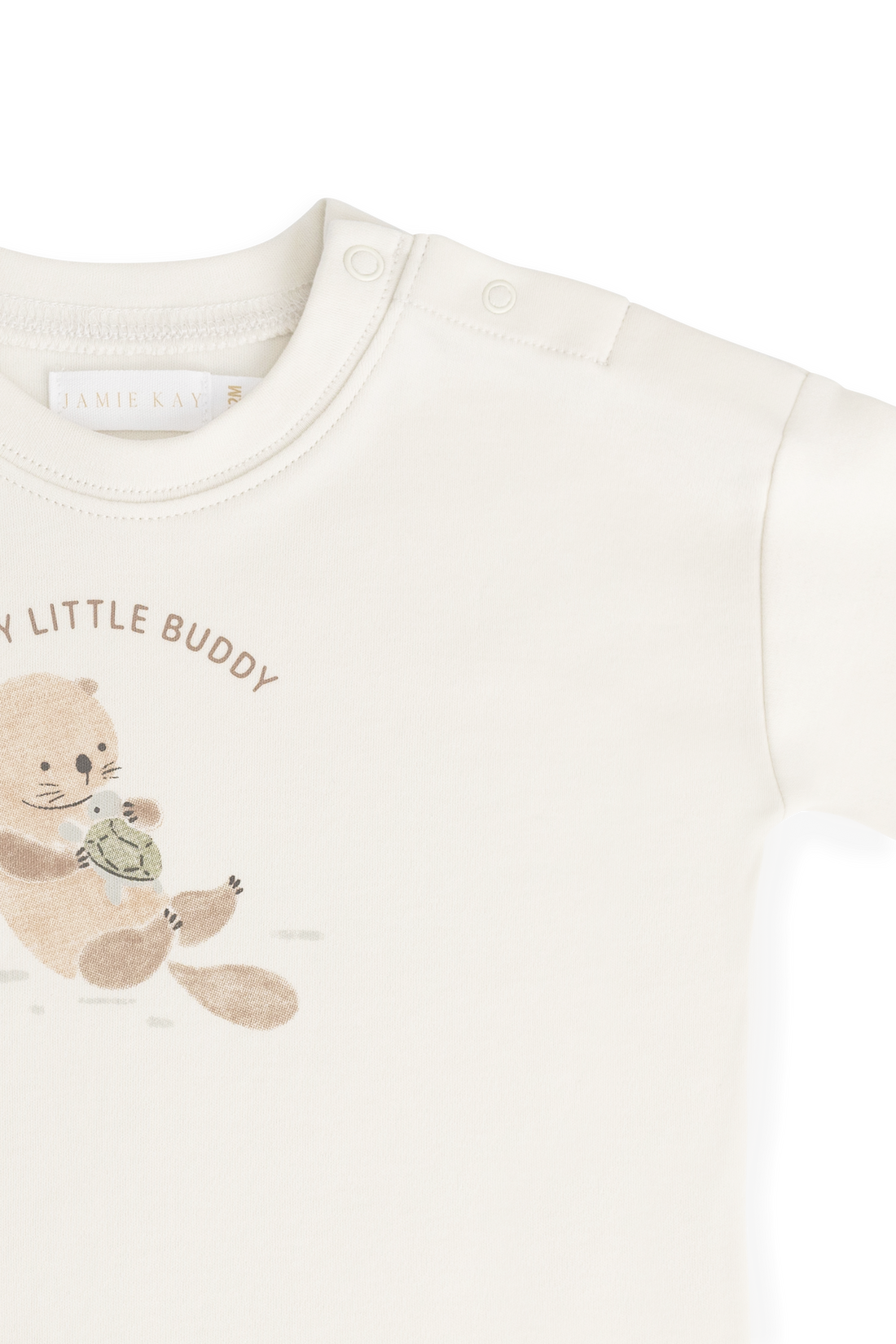 Pima Cotton Edward Tee - Otter Buddy Cloud Childrens Top from Jamie Kay Australia