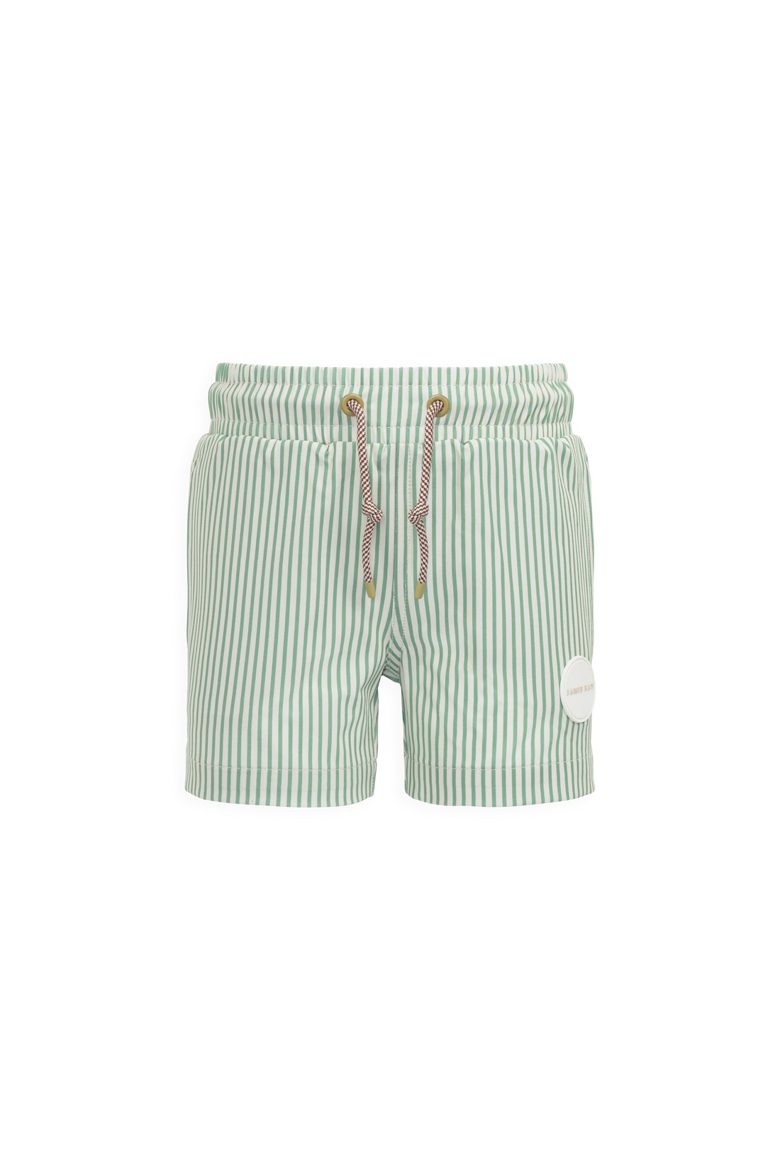Wyatt Board Short - Snow Pea Stripe Childrens Swimwear from Jamie Kay Australia