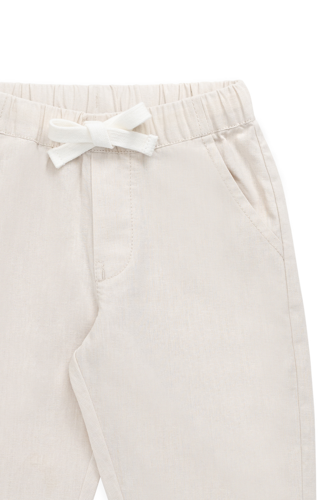 Ali Linen/Cotton Pant-Natural Childrens Pant from Jamie Kay Australia