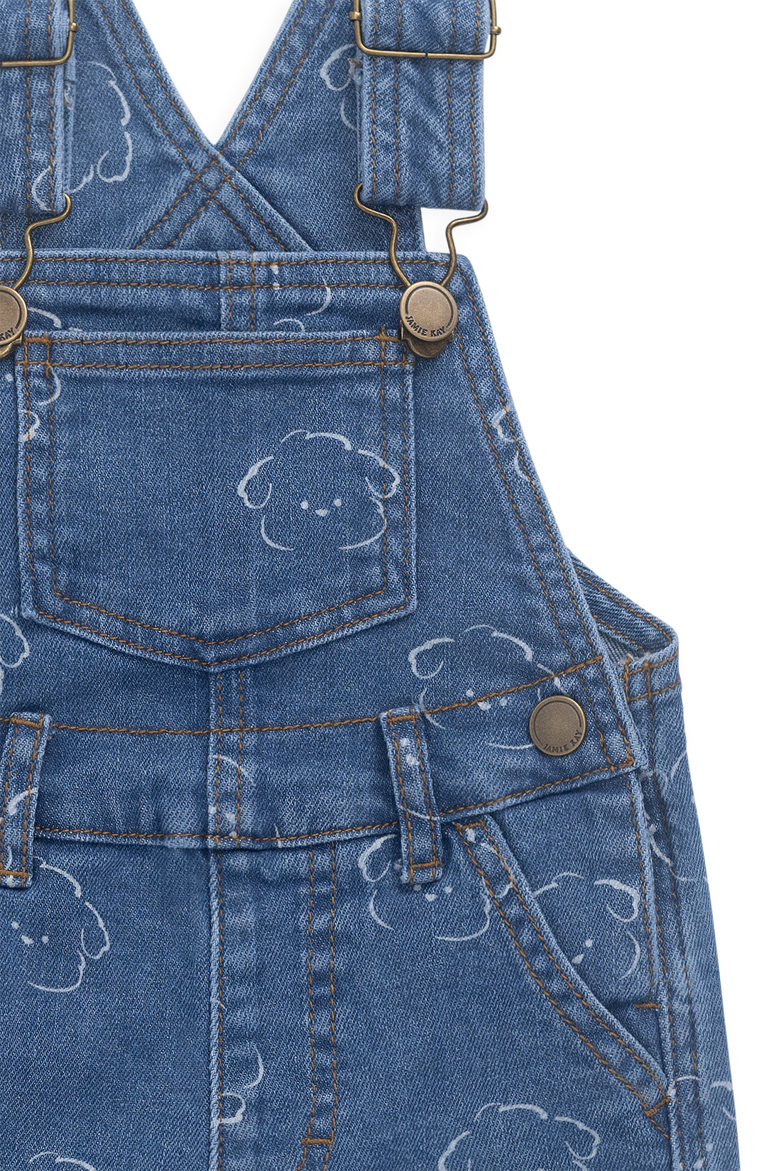 Fenix Short Overalls-Haru Denim Childrens Overall from Jamie Kay Australia