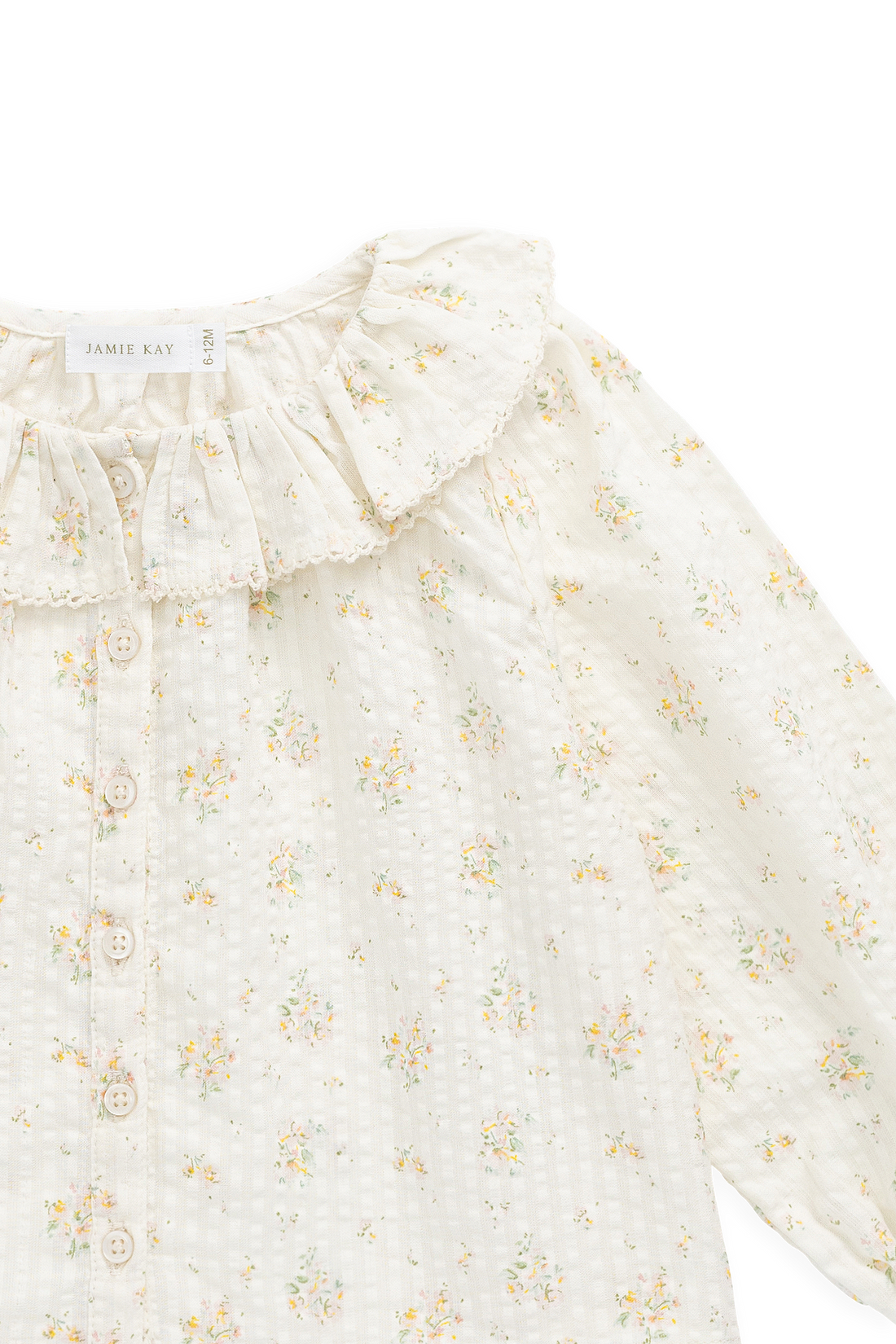 Organic Cotton Cecile Top-Justine Parchment Childrens Top from Jamie Kay Australia