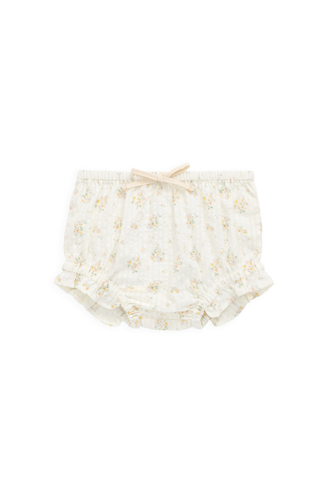 Organic Cotton Frill Bloomer-Justine Parchment Childrens Bloomer from Jamie Kay Australia