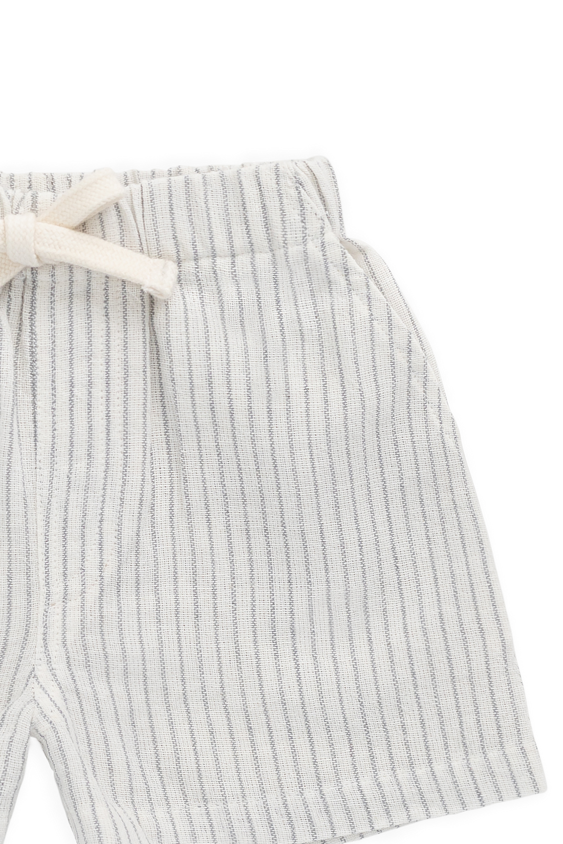 Organic Cotton Louis Short-Mini Pinstripe Parchment / Dawn Childrens short from Jamie Kay Australia
