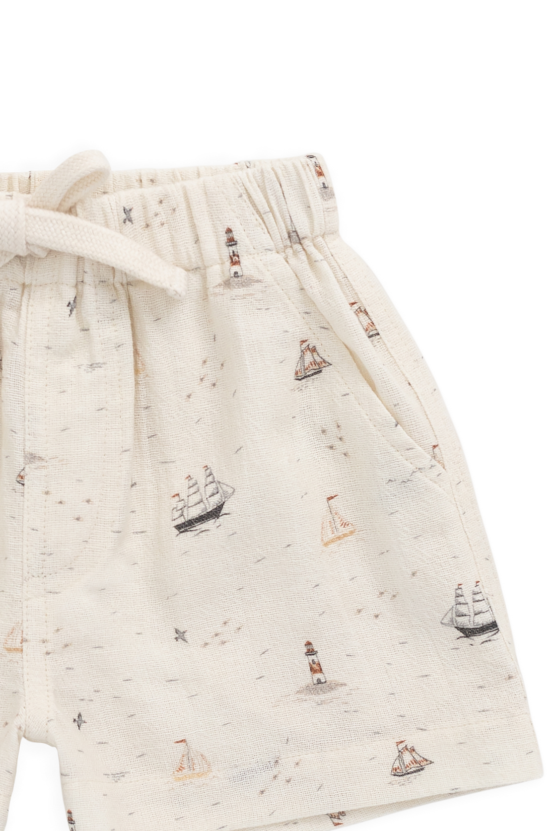 Organic Cotton Louis Short-Sailing Day Childrens Shorts from Jamie Kay Australia