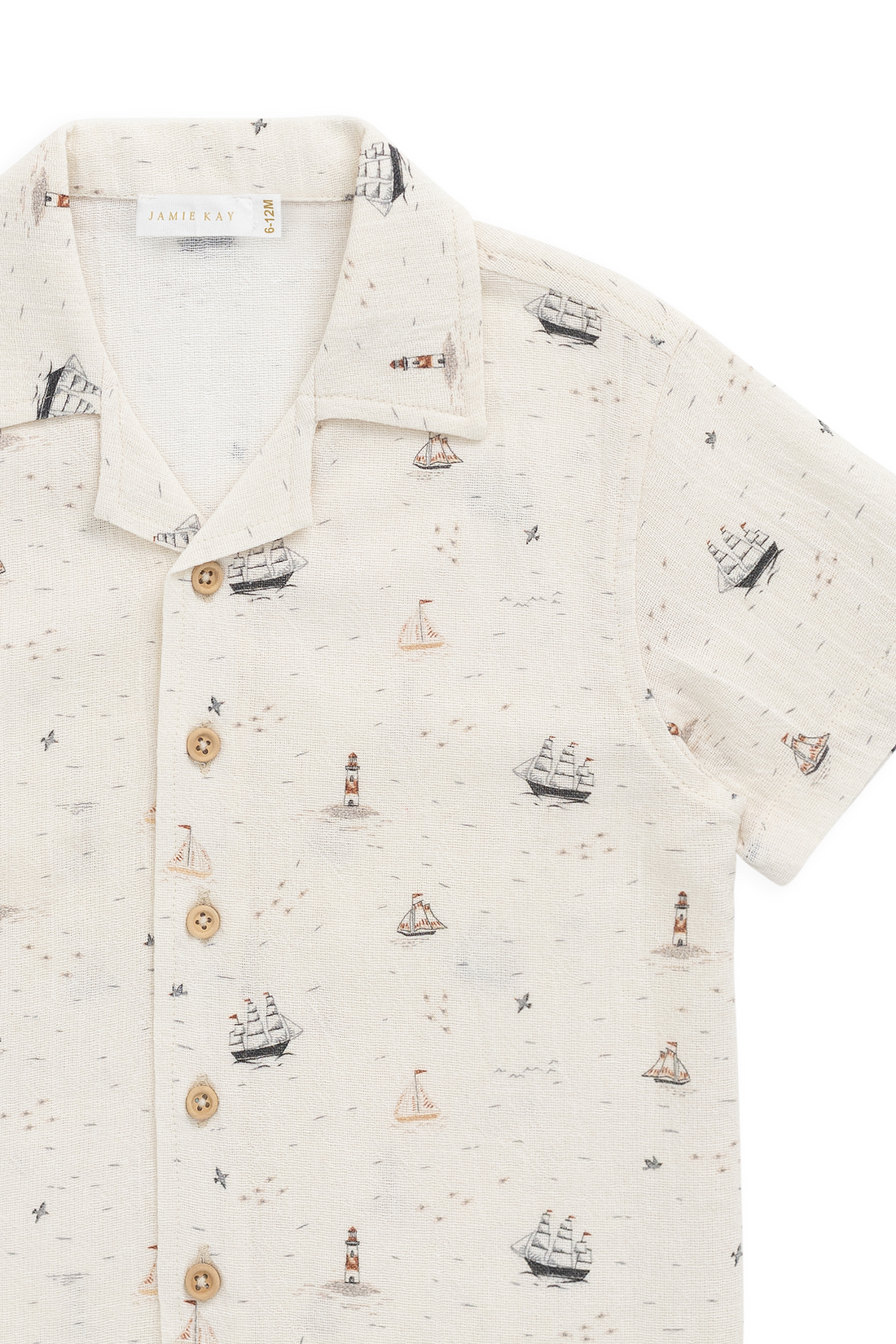 Organic Cotton Silas Shirt-Sailing Day Childrens Top from Jamie Kay Australia