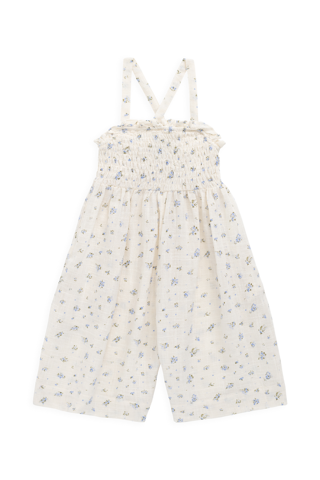 Organic Cotton Arabella Jumpsuit - Juniper Fields Blue Childrens Jumpsuit from Jamie Kay Australia