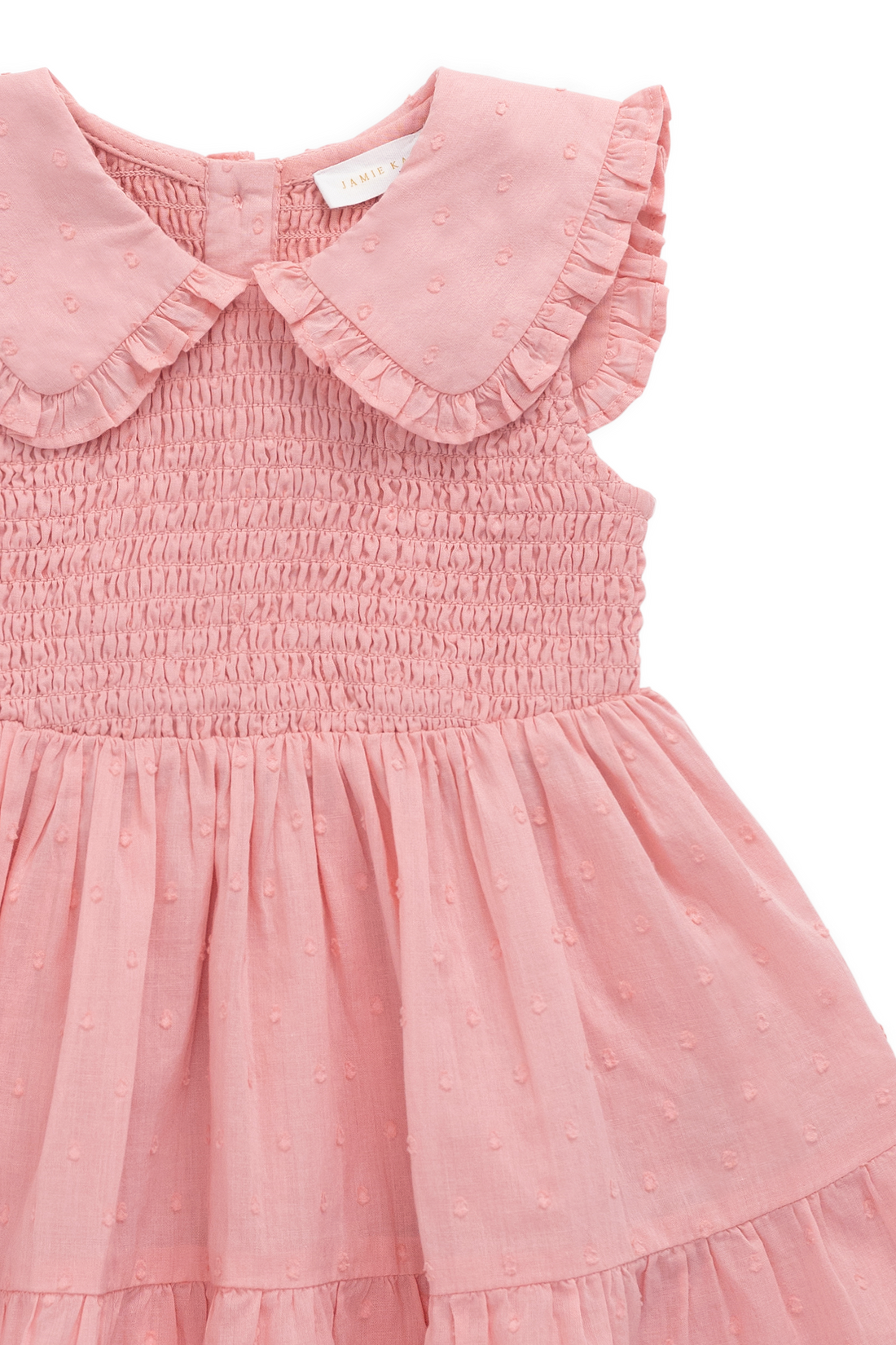 Organic Cotton Claudine Dress - Swiss Pink Childrens Dress from Jamie Kay Australia