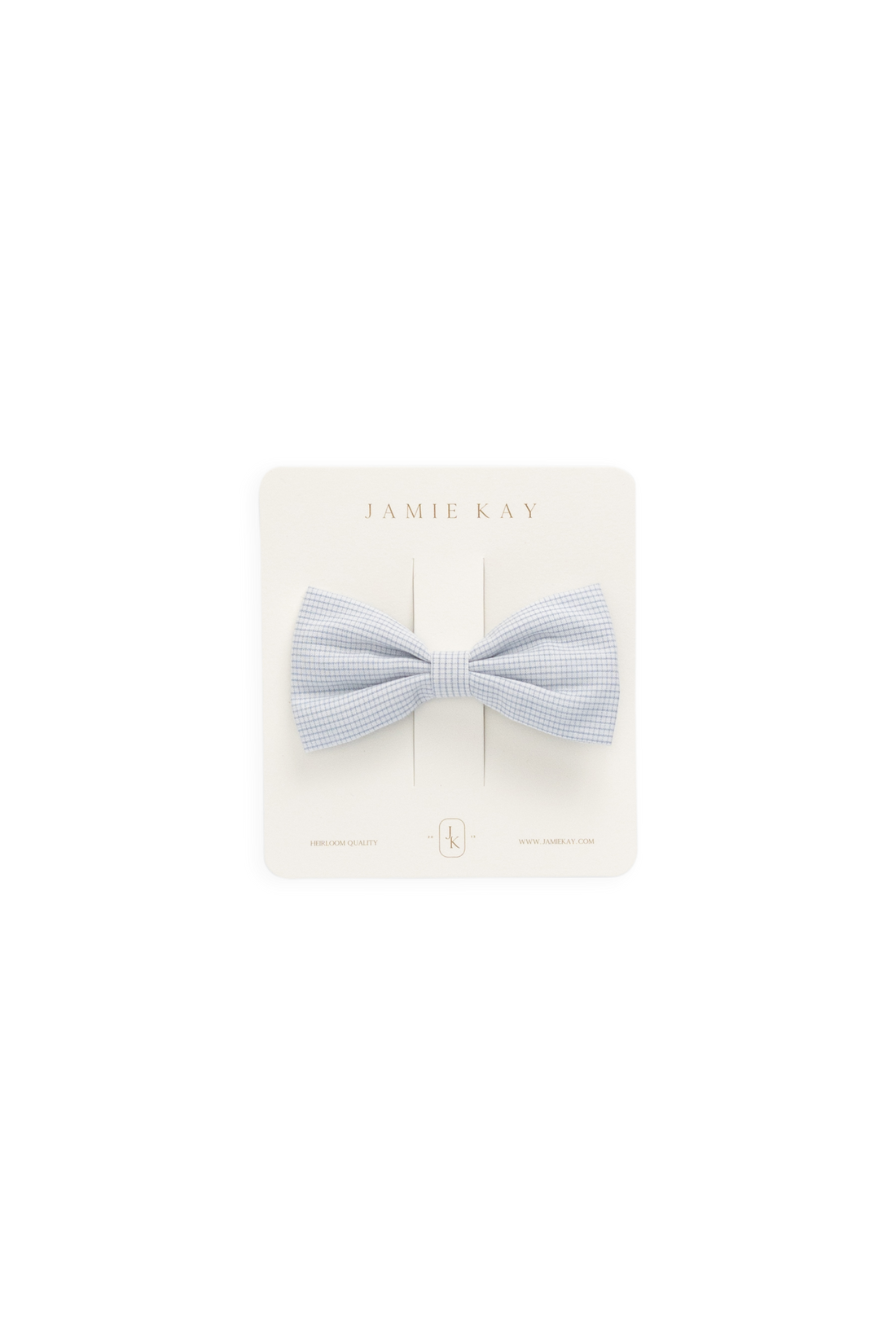 Organic Cotton Desiree Bow - Petite Check Childrens Hair Bow from Jamie Kay Australia