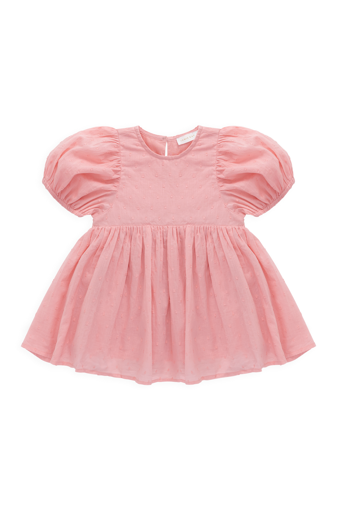 Organic Cotton Frannie Dress - Swiss Pink Childrens Dress from Jamie Kay Australia