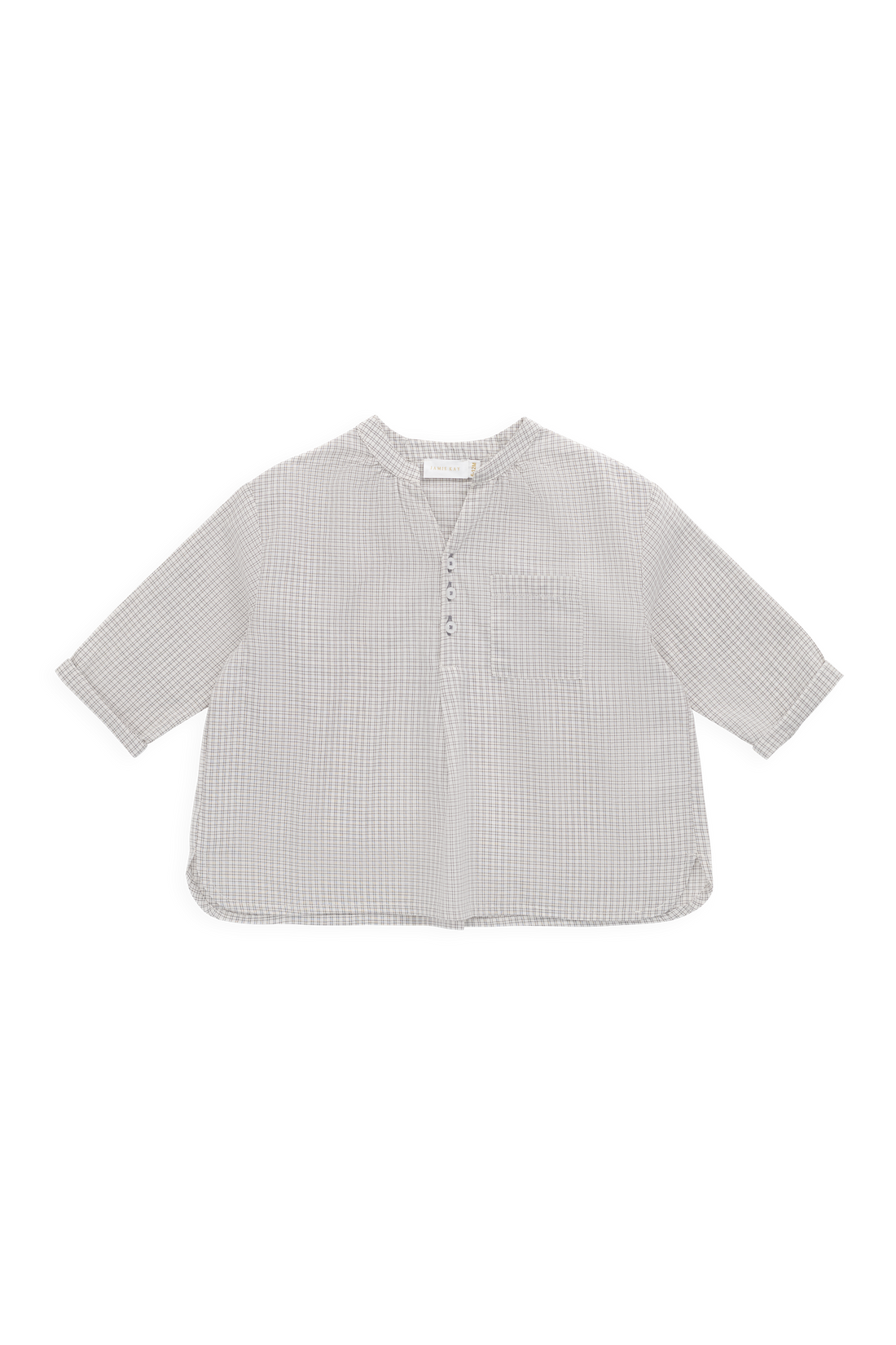 Organic Cotton Kenji Top - Cloud check Childrens Top from Jamie Kay Australia