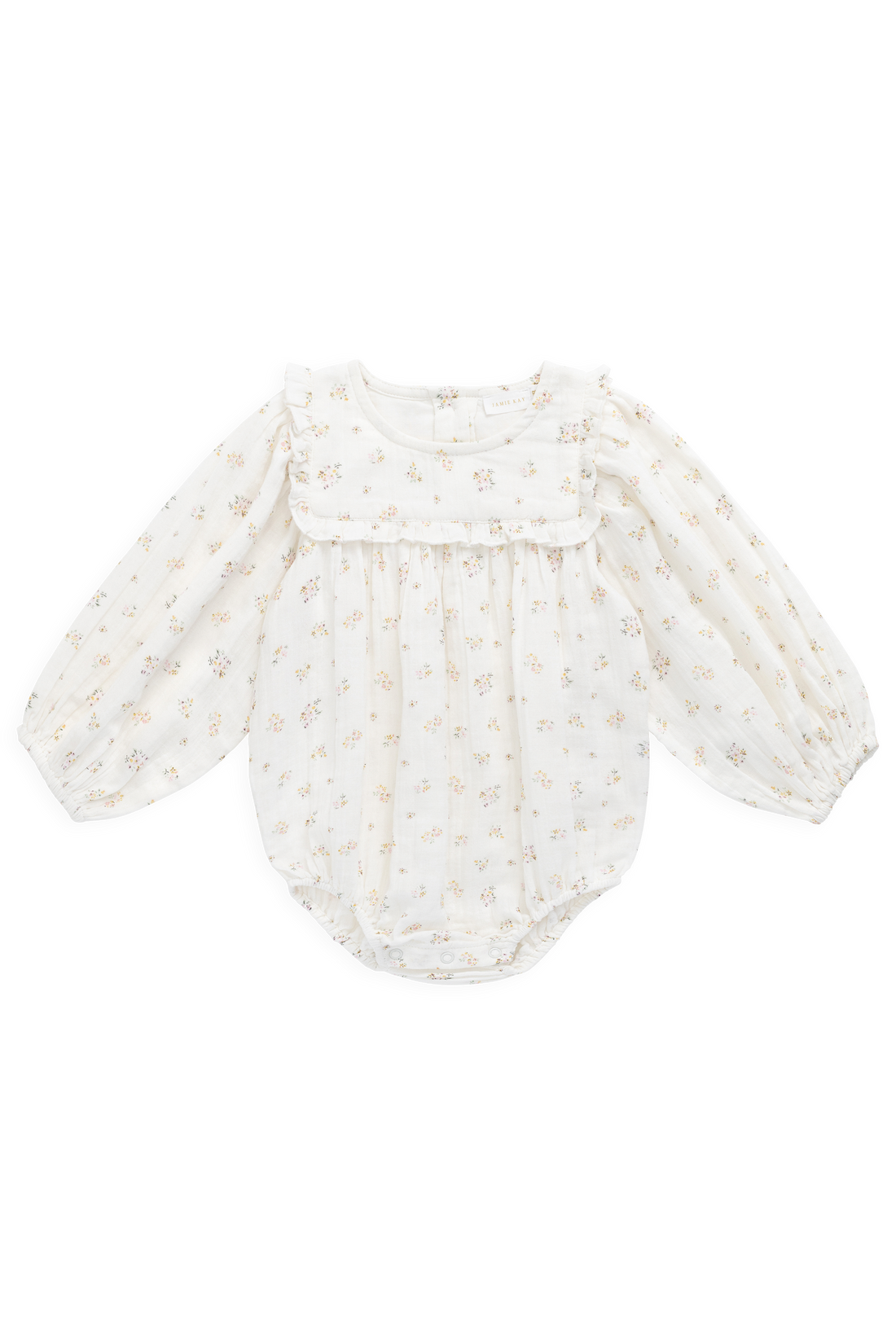 Organic Cotton Muslin Frances Playsuit-Ayla Whisper Childrens Playsuit from Jamie Kay Australia