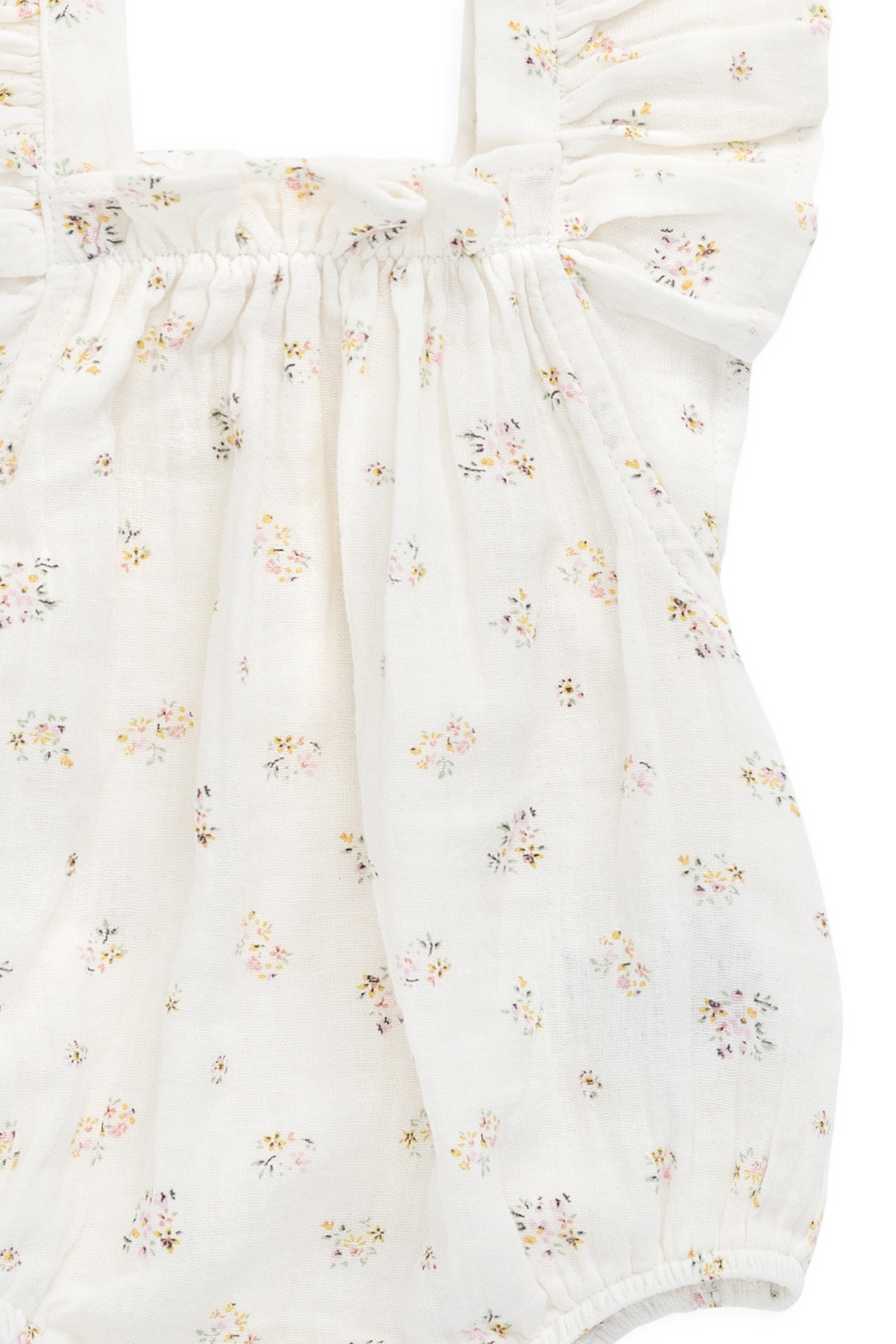 Organic Cotton Muslin Harriet Playsuit - Ayla Whisper Childrens Playsuit from Jamie Kay Australia