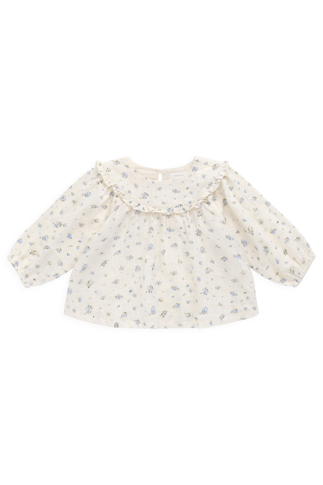 Organic Cotton Nathalie Blouse - Juniper Fields Blue Childrens Top from Jamie Kay Australia