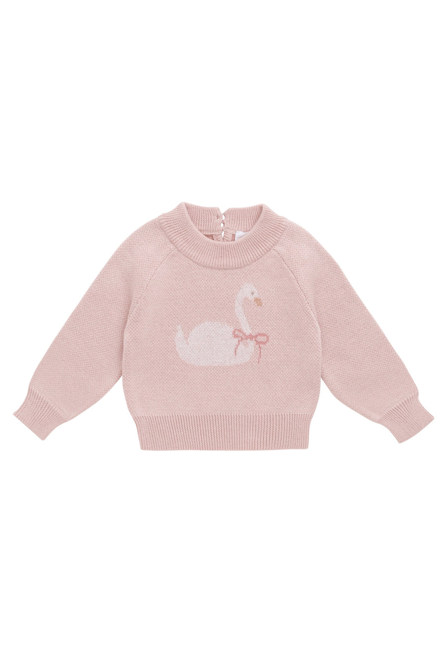Lucinda Jumper - Swan Peach Whip Childrens Jumper from Jamie Kay Australia