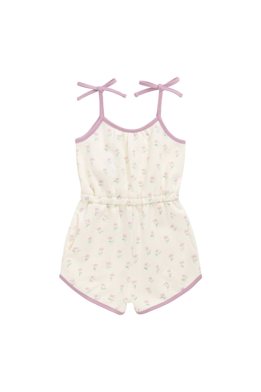 Organic Cotton Lilith Playsuit - Lila Pink Childrens Playsuit from Jamie Kay Australia