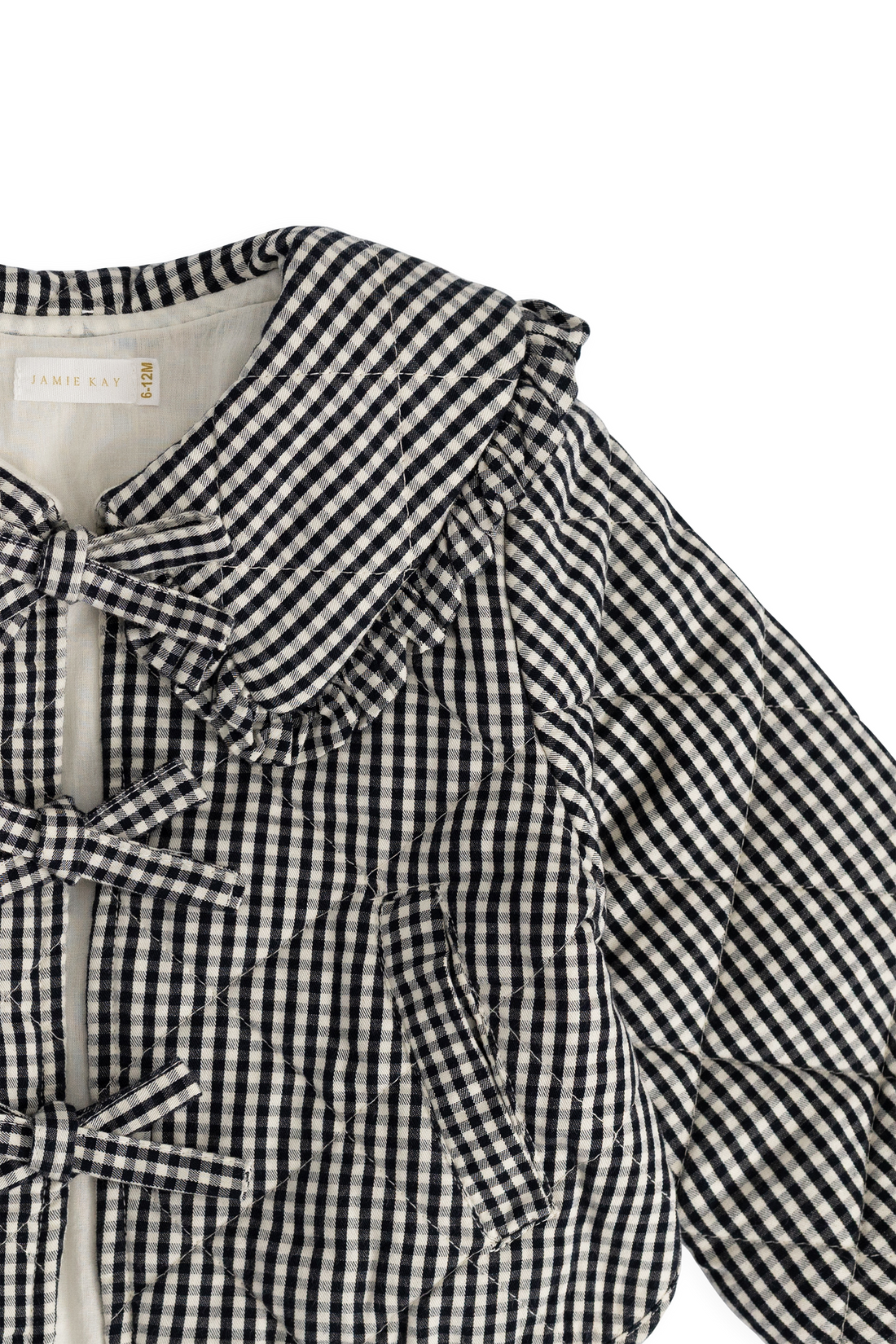 Mariette Cotton Jacket - Petite Gingham Graphite Childrens Jacket from Jamie Kay Australia