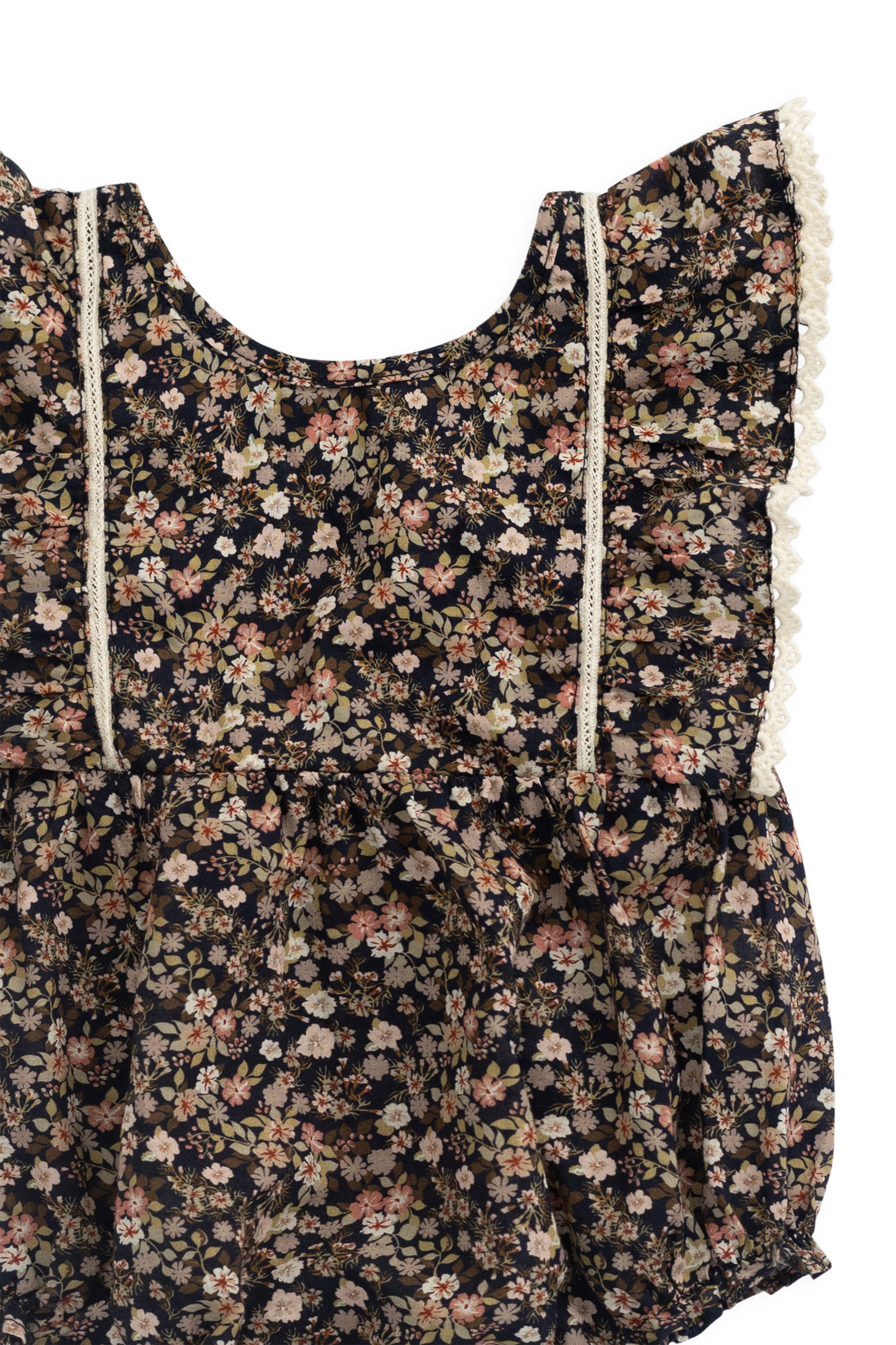Organic Cotton Beatrice Playsuit - Luca Floral Childrens Bodysuit from Jamie Kay Australia