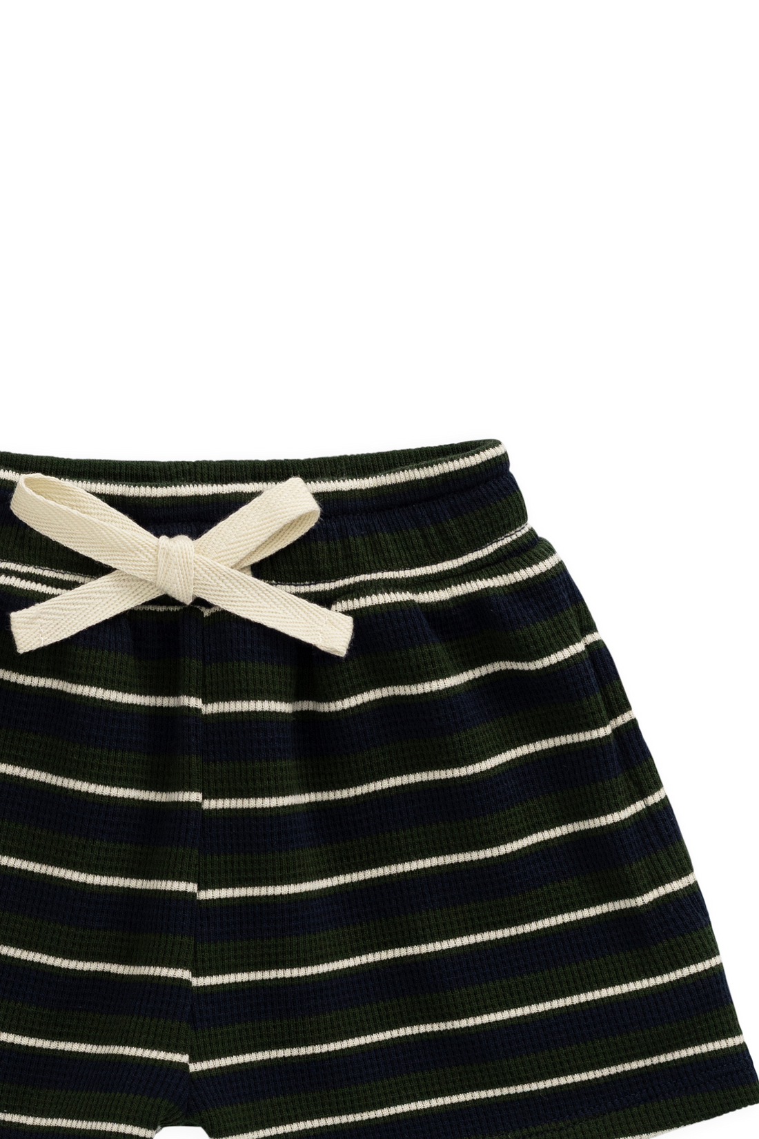 Organic Cotton Waffle Leith Short - Maritime Grandeur Stripe Childrens Short from Jamie Kay Australia