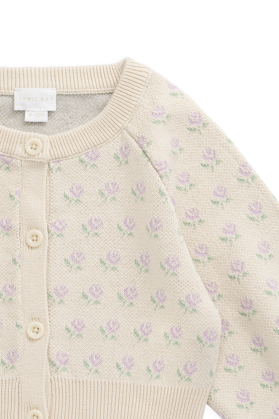 Evie Knitted Cardigan - Vanilla Evie Childrens Cardigan from Jamie Kay Australia