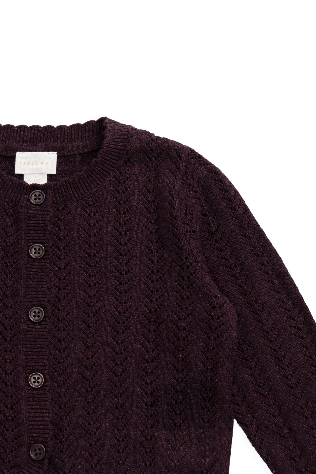 Maxine Knitted Cardigan - Blackcurrant Childrens Cardigan from Jamie Kay Australia