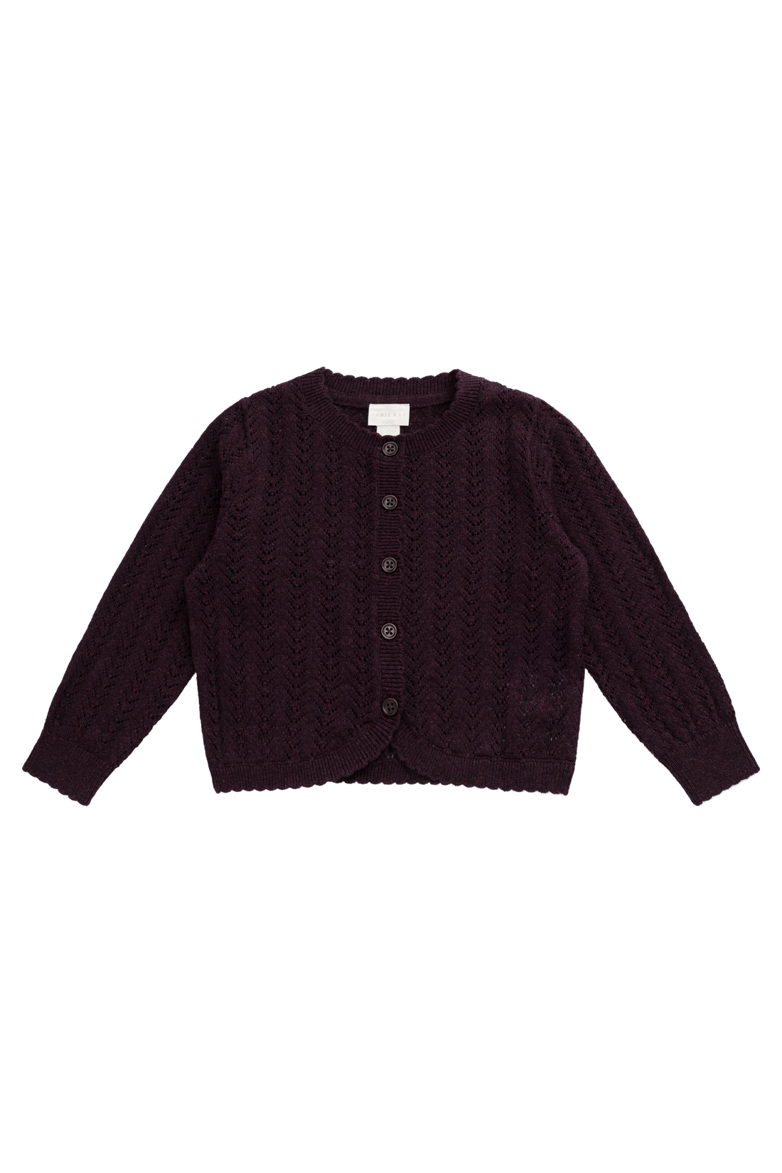 Maxine Knitted Cardigan - Blackcurrant Childrens Cardigan from Jamie Kay Australia