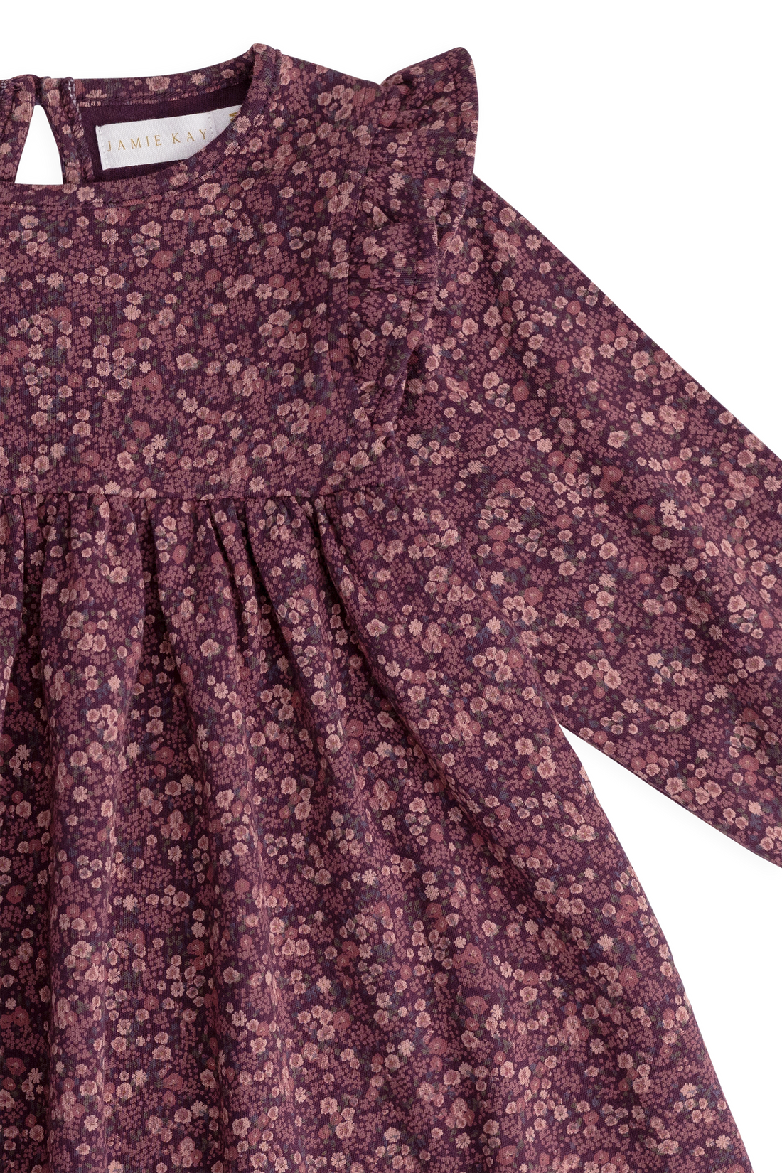 Organic Cotton Frankie Dress - Fig Floral Childrens Dress from Jamie Kay Australia
