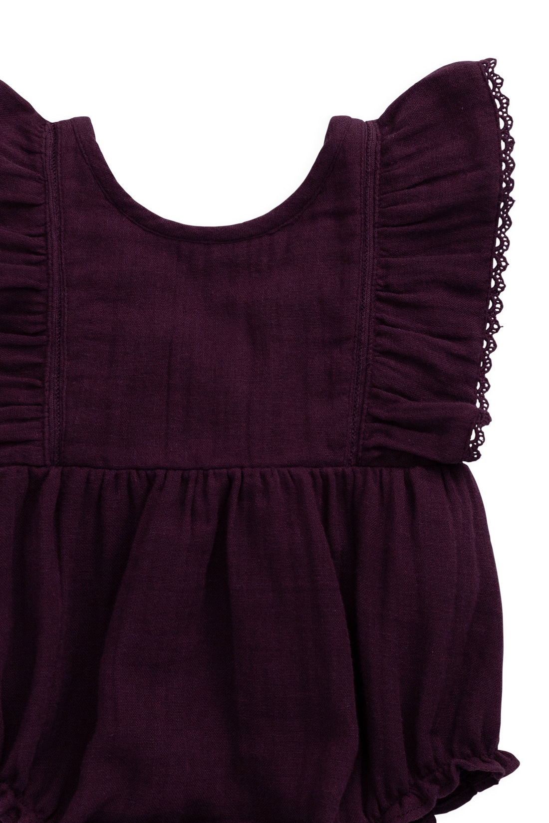 Organic Cotton Muslin Beatrice Playsuit - Fig Childrens Playsuit from Jamie Kay Australia