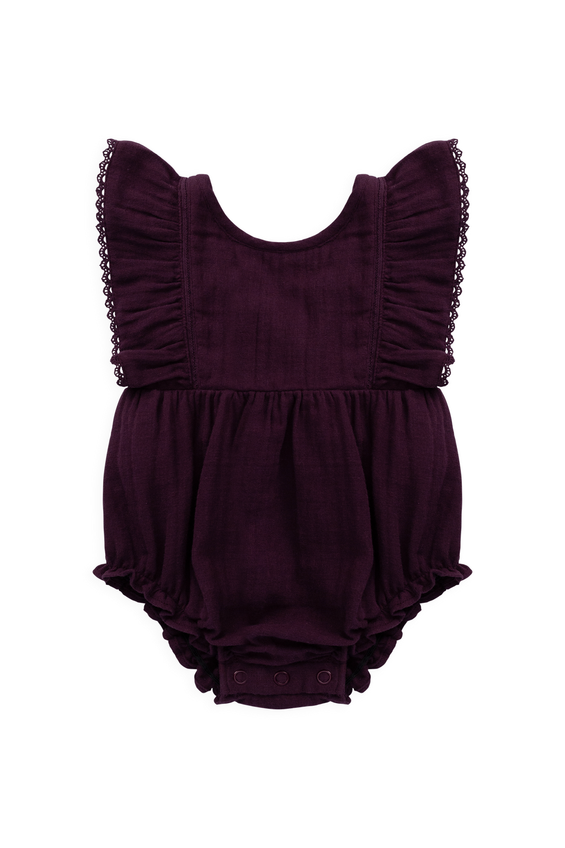 Organic Cotton Muslin Beatrice Playsuit - Fig Childrens Playsuit from Jamie Kay Australia