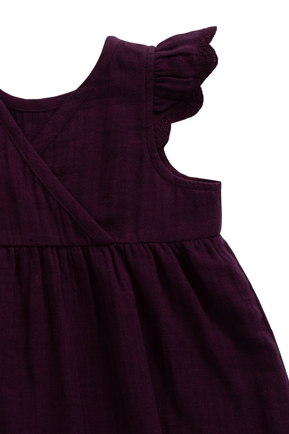 Organic Cotton Muslin Lace Dress - Fig Childrens Dress from Jamie Kay Australia