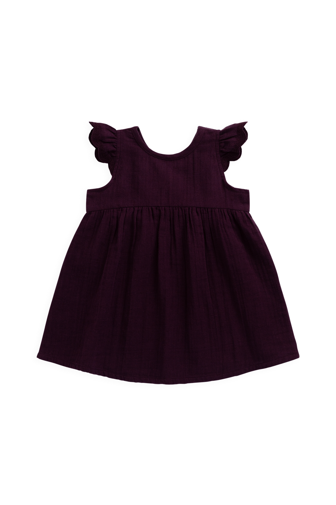 Organic Cotton Muslin Lace Dress - Fig Childrens Dress from Jamie Kay Australia
