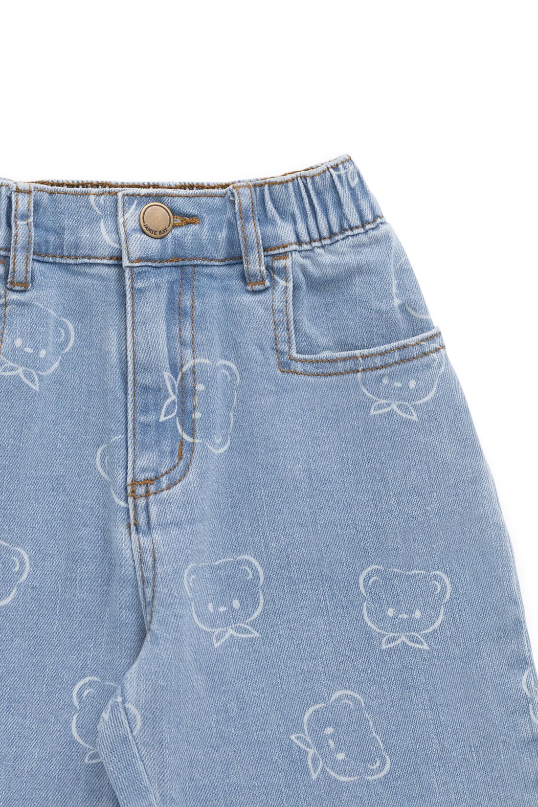 Abel Pant - Bowie Bear Denim Childrens Pant from Jamie Kay Australia