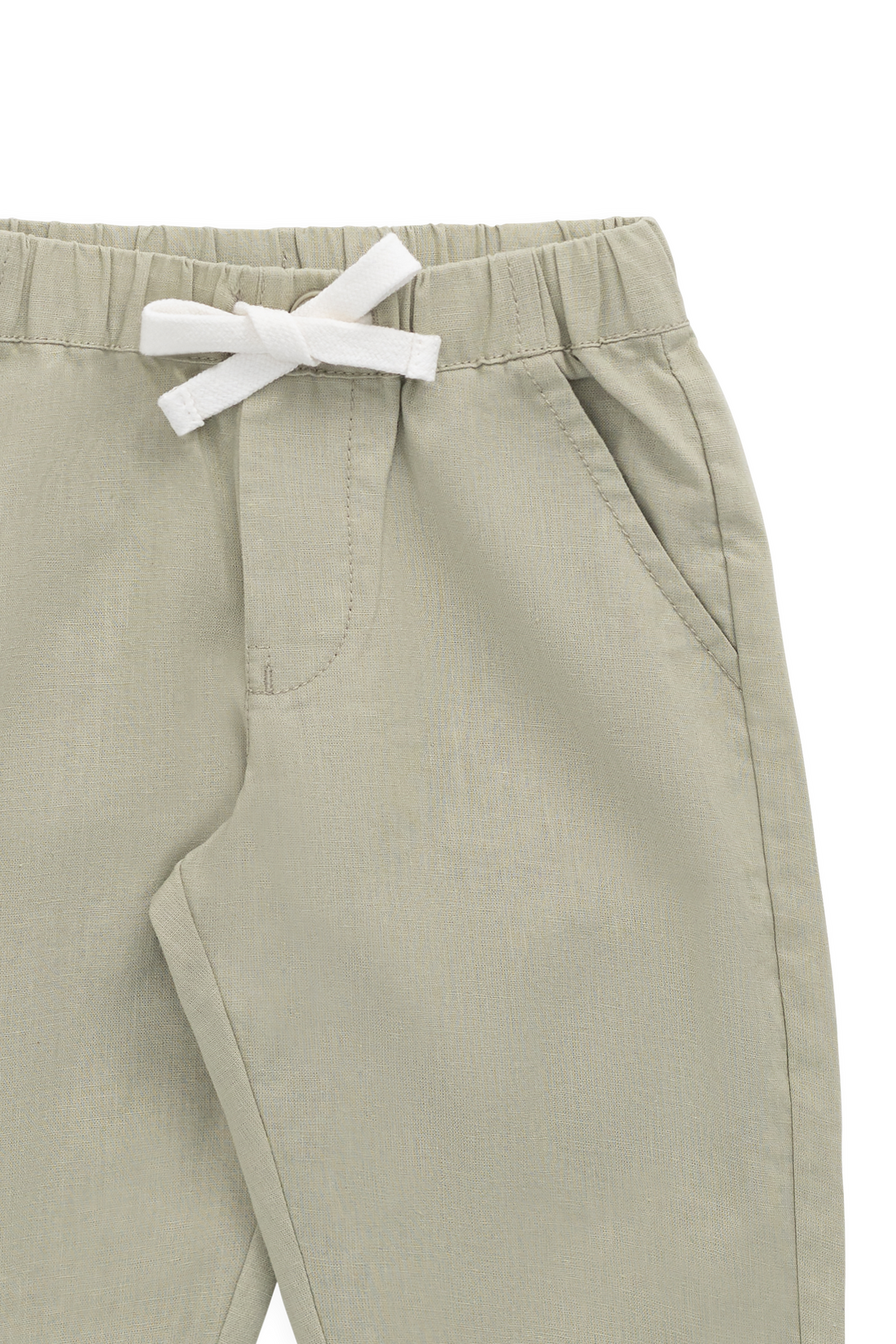 Ali Linen/Cotton Pant - Lichen Childrens Pant from Jamie Kay Australia