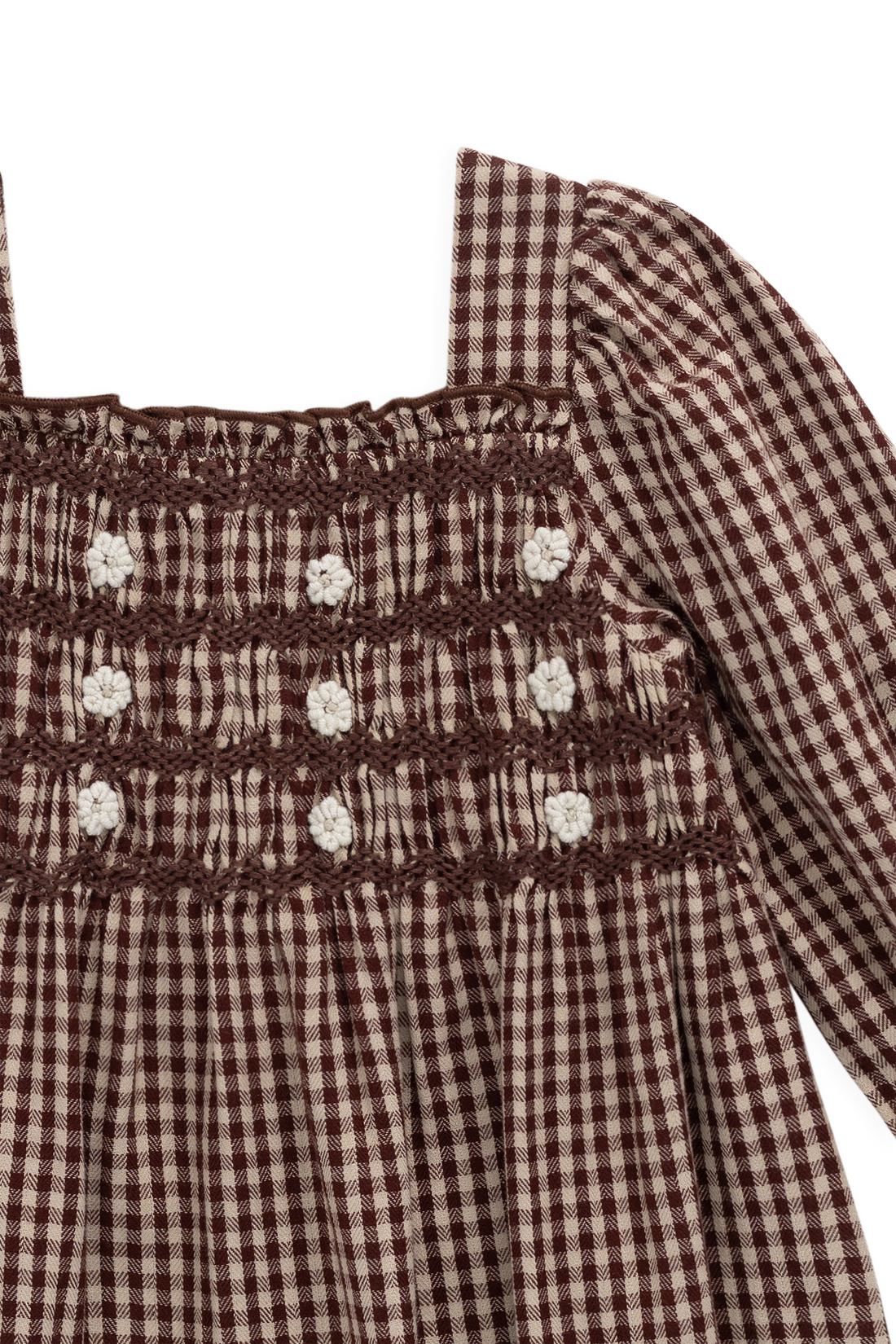 Organic Cotton Cecile Dress - Cinnamon Gingham Childrens Dress from Jamie Kay Australia
