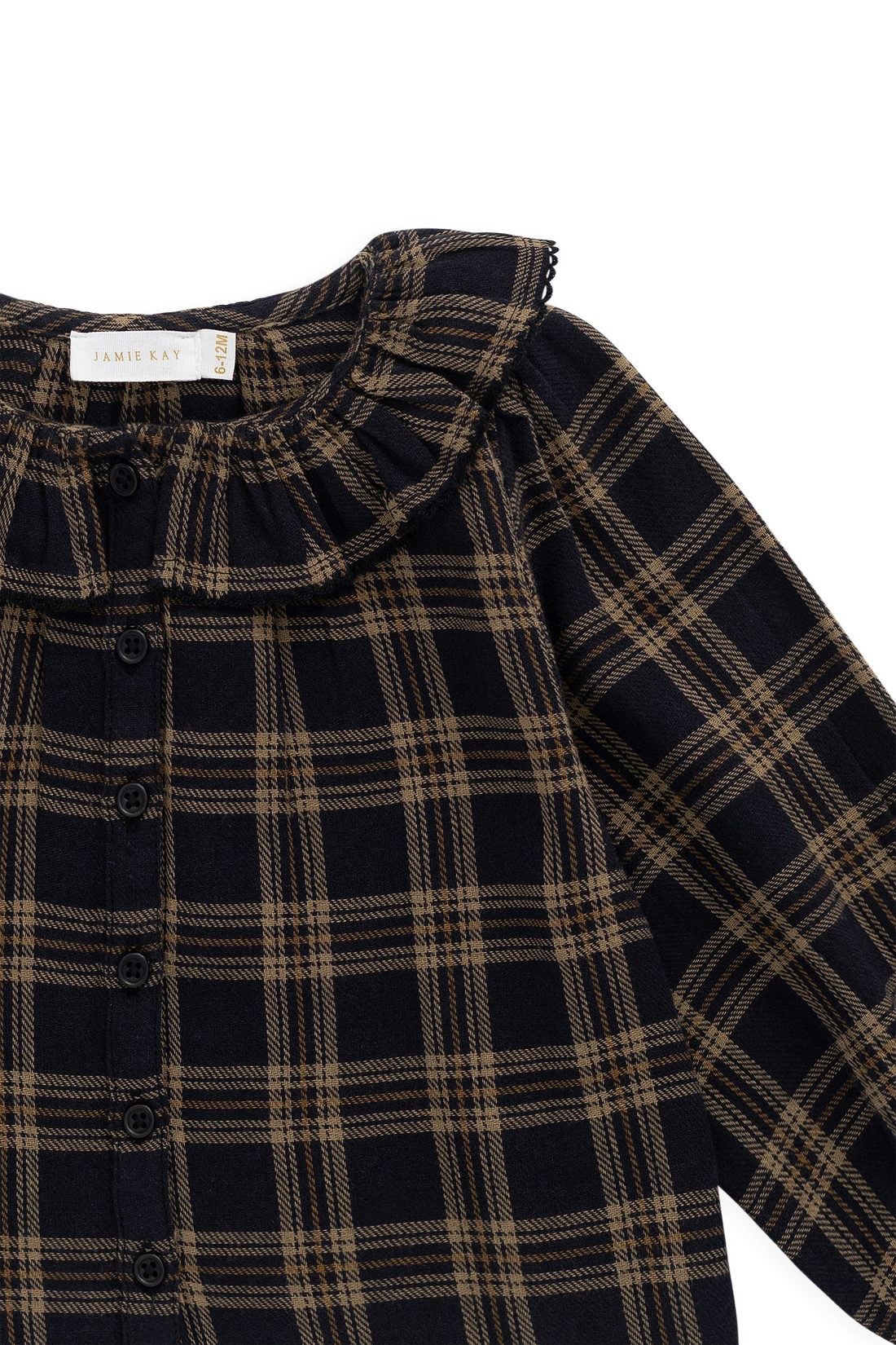 Organic Cotton Cecile Top - Woodland Check Childrens Top from Jamie Kay Australia