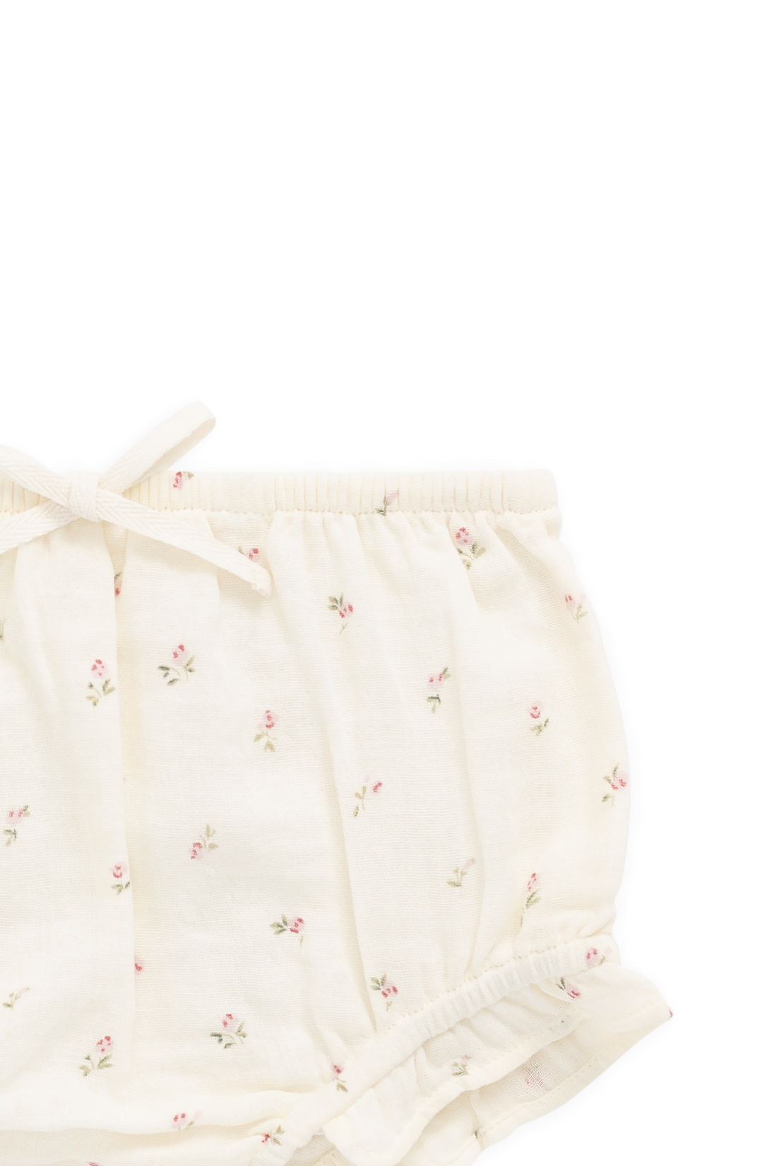 Organic Cotton Muslin Frill Bloomer - Willow Rose Childrens Bloomer from Jamie Kay Australia