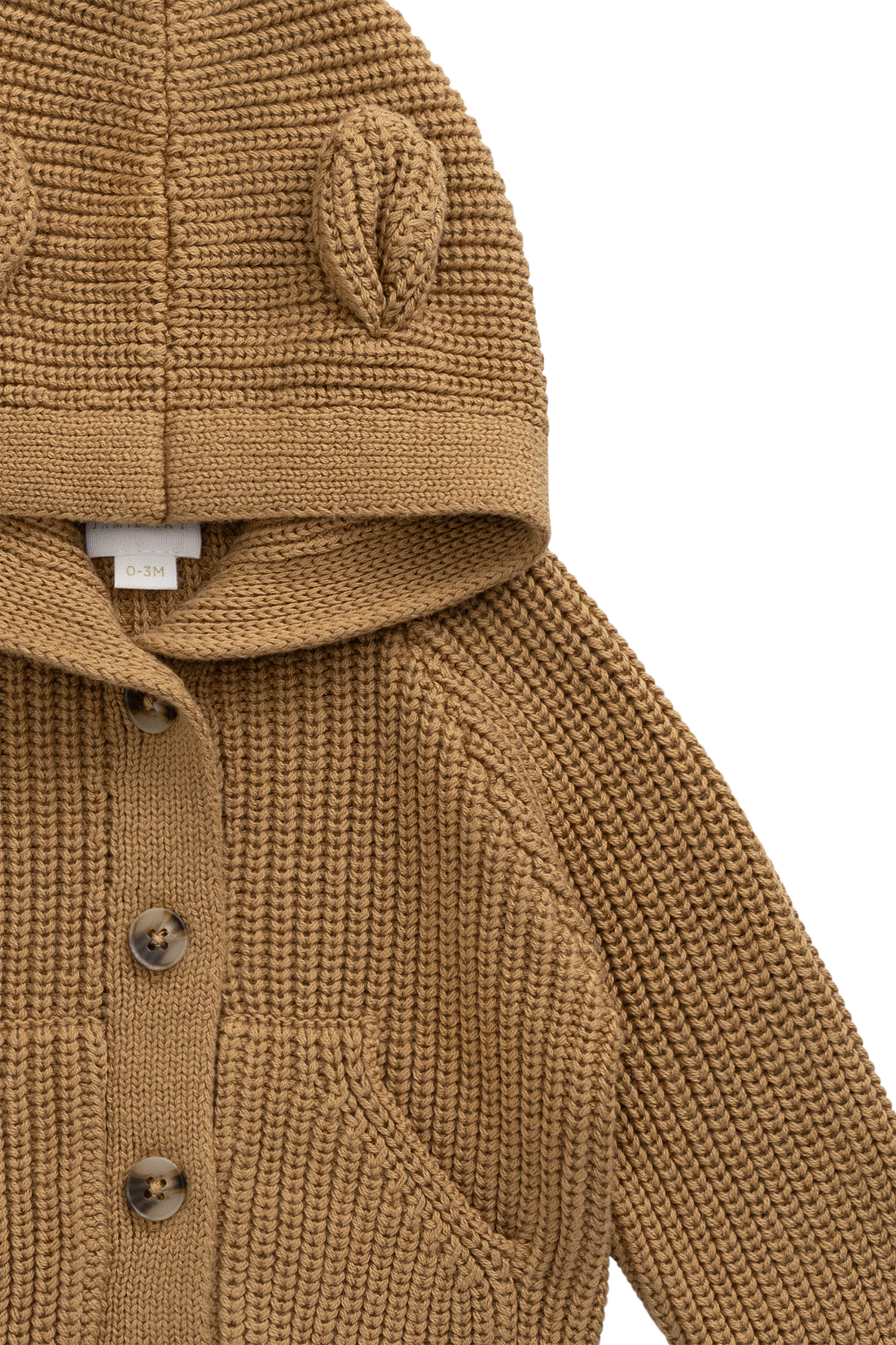 Bear Cardigan - Tawny Brown Childrens Cardigan from Jamie Kay Australia