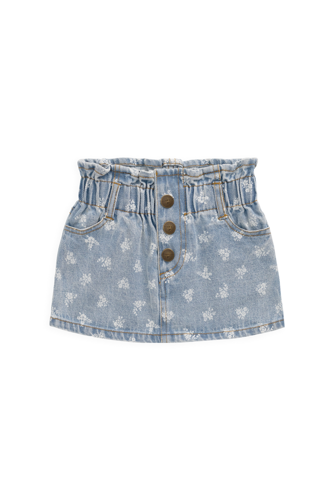 Brielle Skirt - Tully Floral Denim Childrens Skirt from Jamie Kay Australia