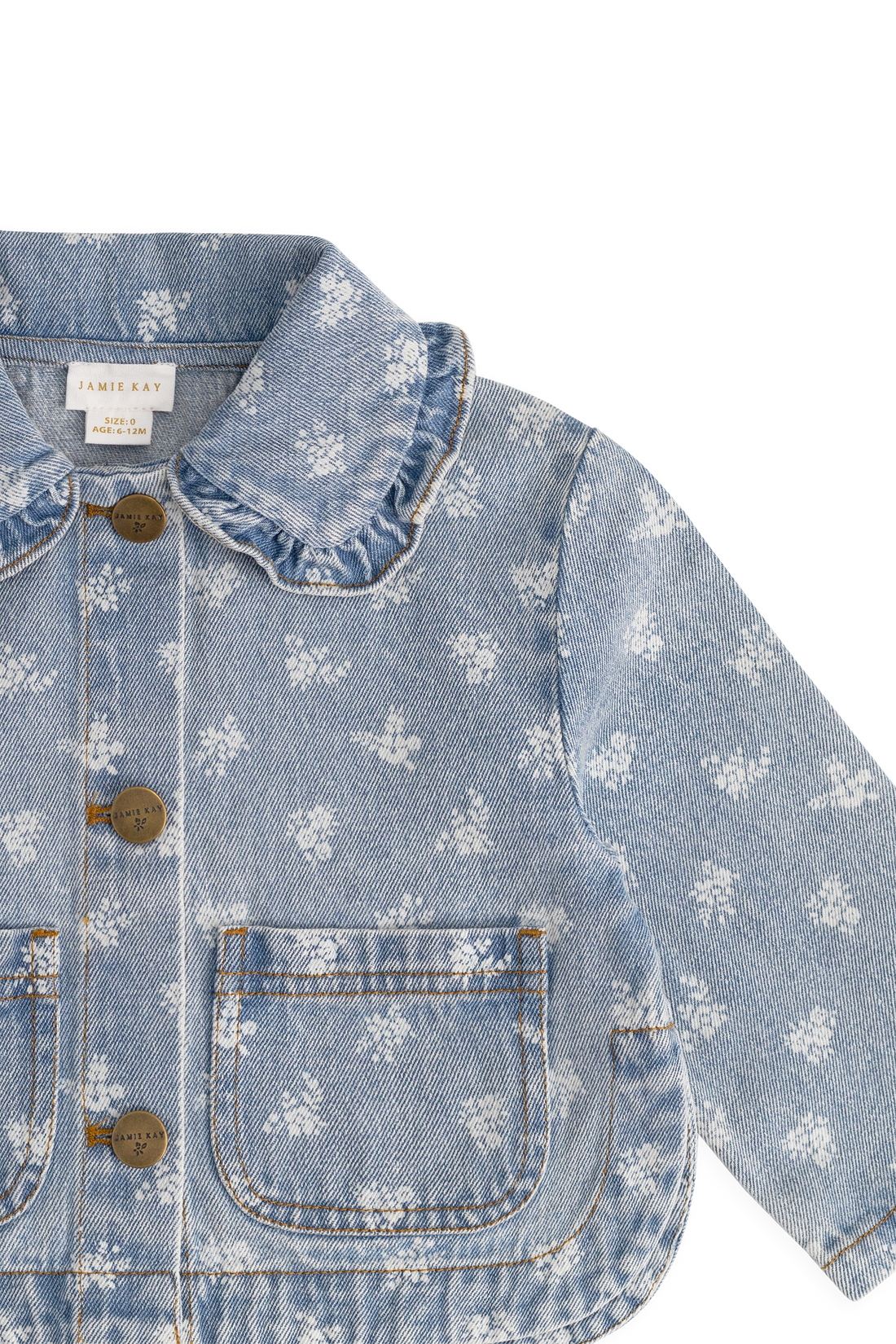 Malani Jacket - Tully Floral Denim Childrens Jacket from Jamie Kay Australia