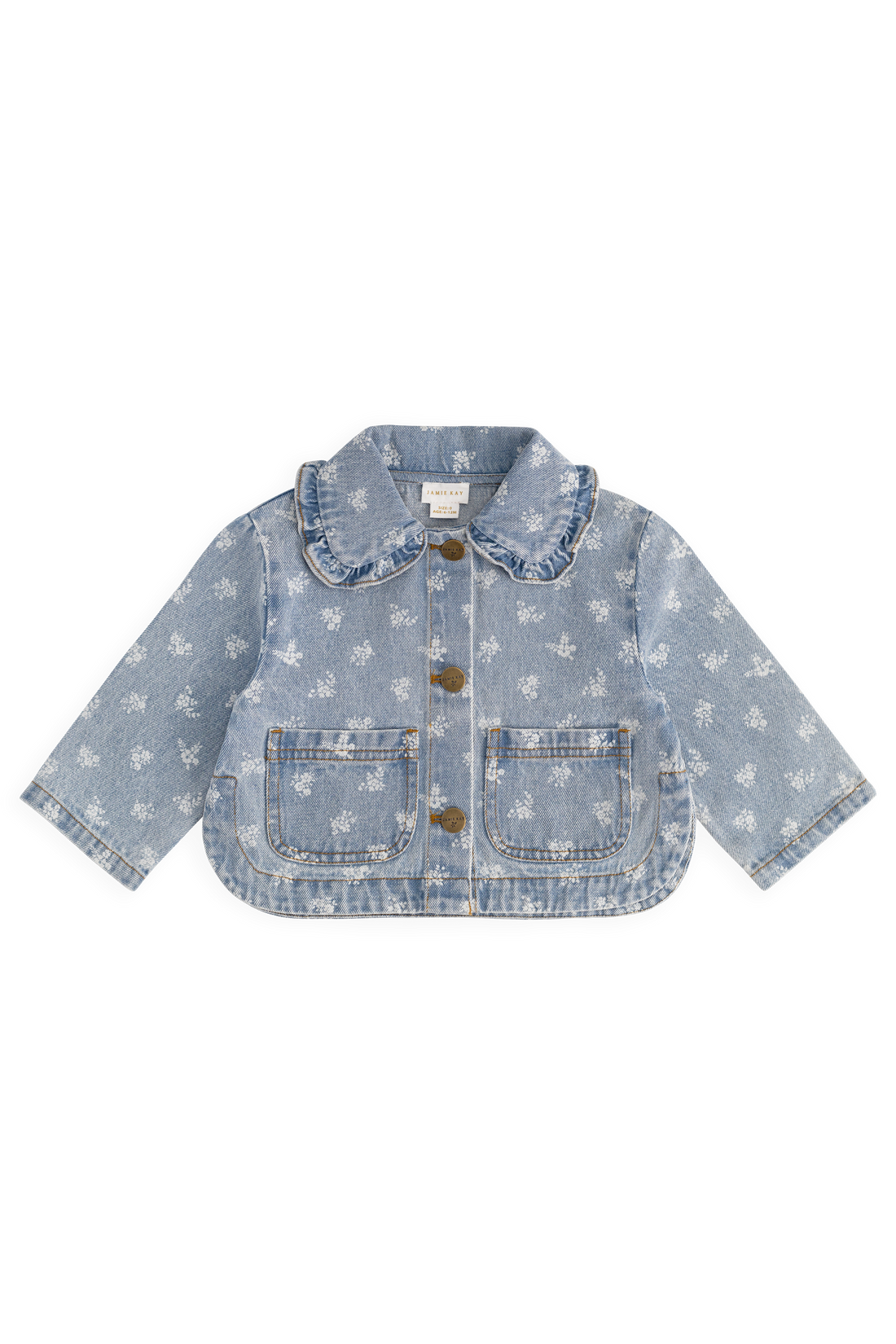 Malani Jacket - Tully Floral Denim Childrens Jacket from Jamie Kay Australia