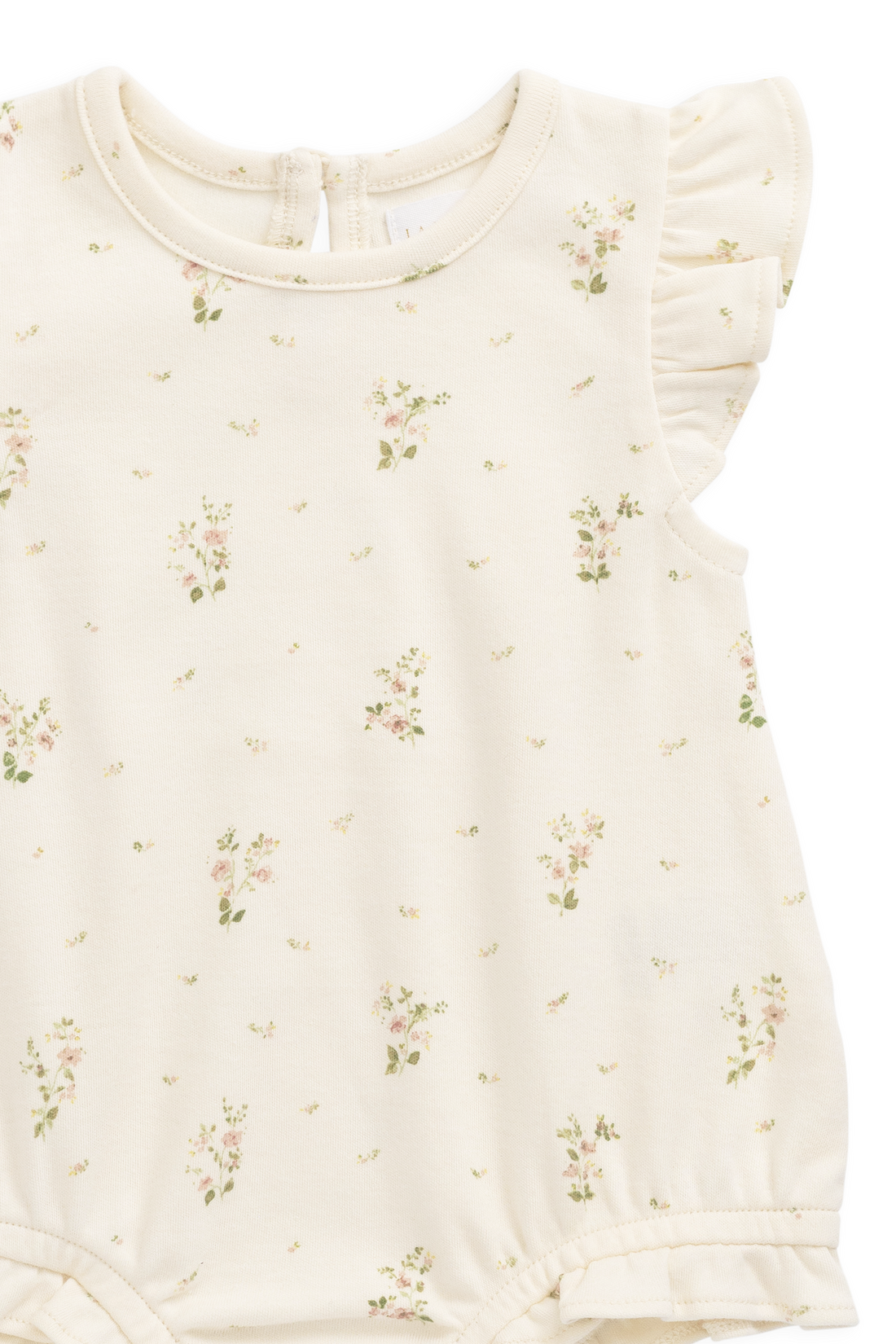 Organic Cotton Adrienne Playsuit - Josepha Egret Small Childrens Playsuit from Jamie Kay Australia