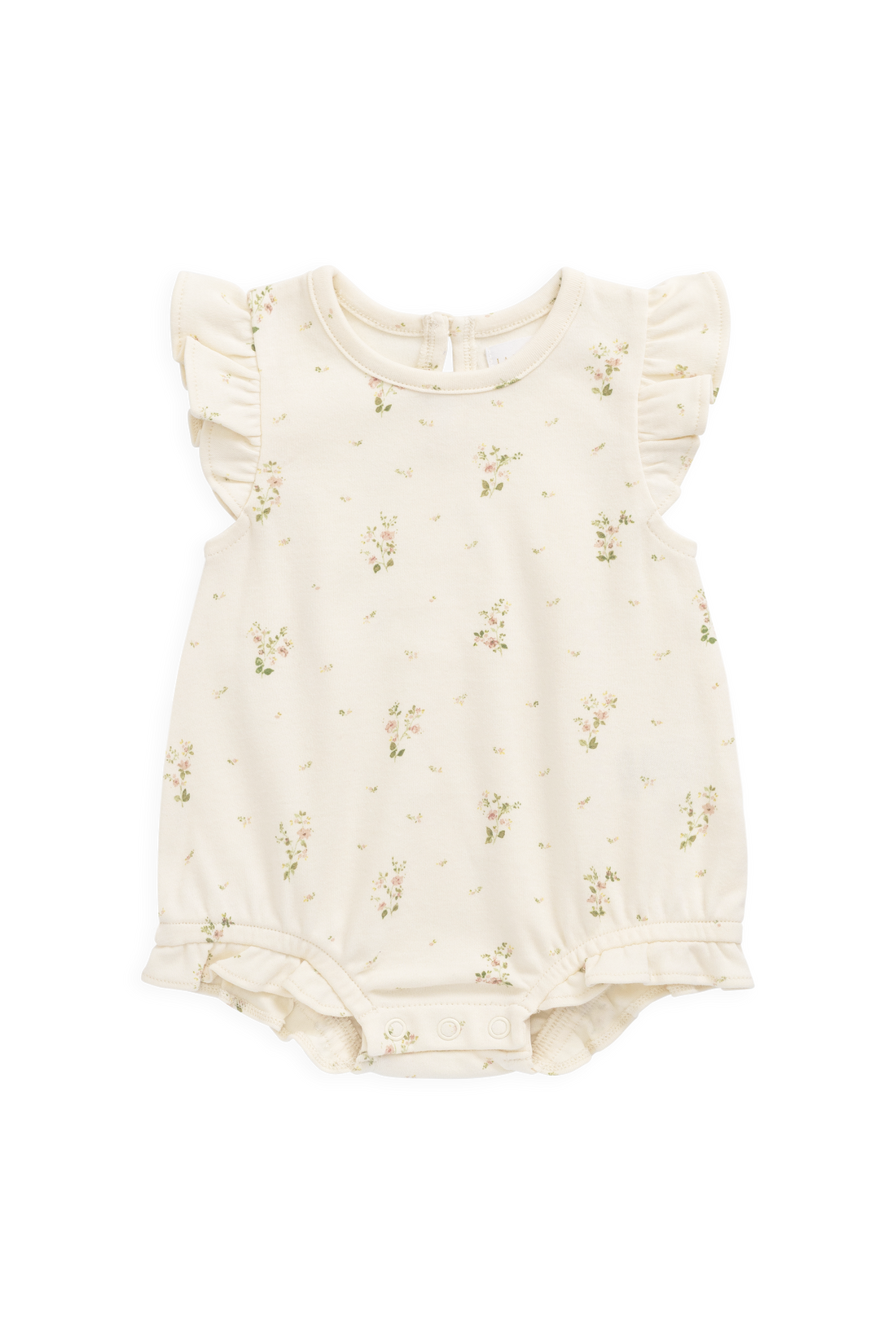 Organic Cotton Adrienne Playsuit - Josepha Egret Small Childrens Playsuit from Jamie Kay Australia