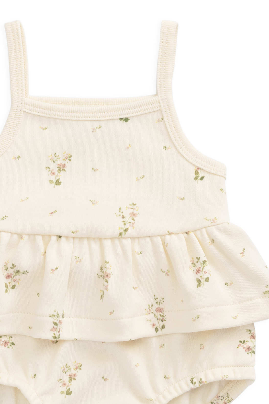 Organic Cotton Astra Playsuit - Josepha Egret Small Childrens Playsuit from Jamie Kay Australia