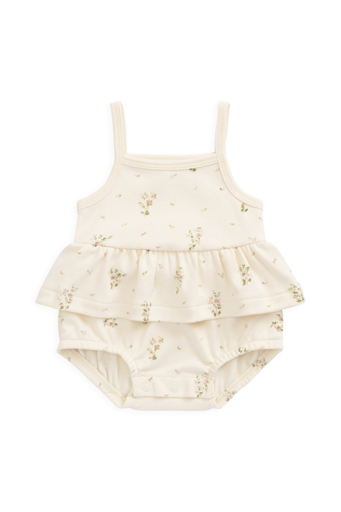 Organic Cotton Astra Playsuit - Josepha Egret Small Childrens Playsuit from Jamie Kay Australia