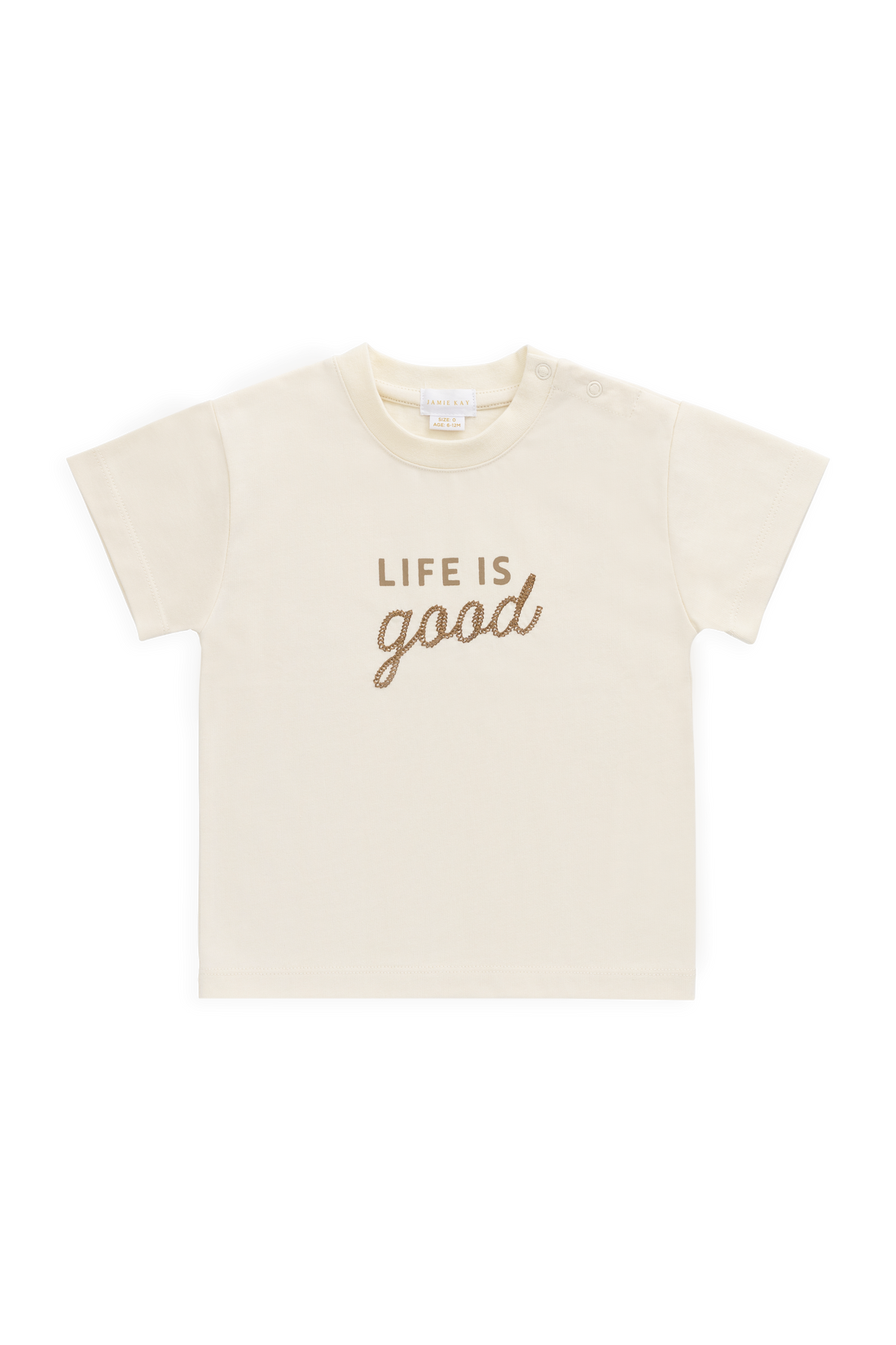 Organic Cotton Bjorn Tee - Cloud Life is Good Childrens Top from Jamie Kay Australia