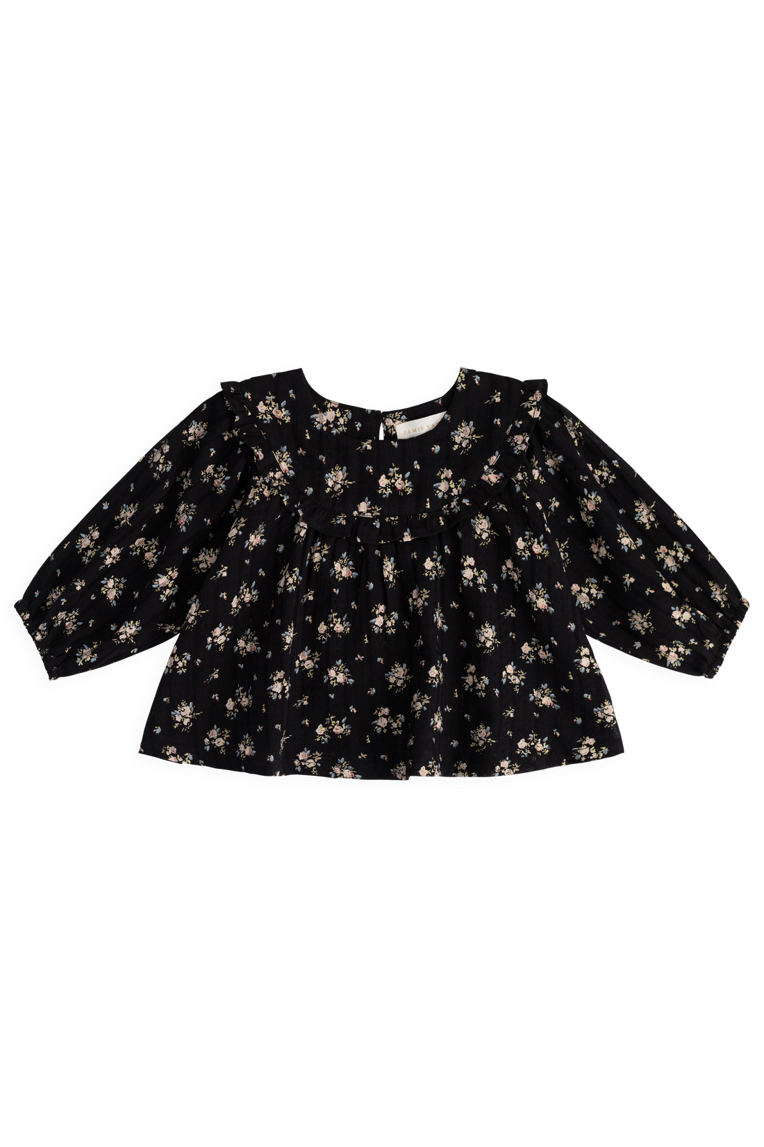Organic Cotton Caroline Blouse - Cassie Caviar Childrens Top from Jamie Kay Australia