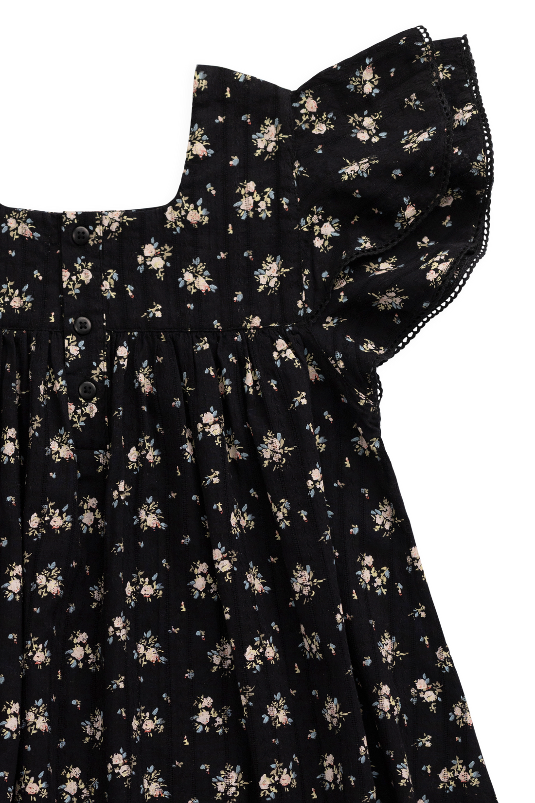 Organic Cotton Caroline Dress - Cassie Caviar Childrens Dress from Jamie Kay Australia