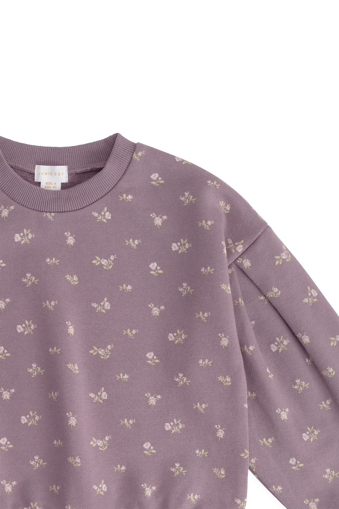 Organic Cotton Elara Sweatshirt - Isla Plum Childrens Sweatshirting from Jamie Kay Australia