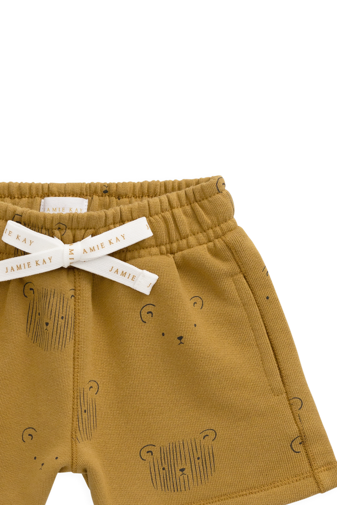 Organic Cotton Jalen Short - Buckwheat Teddy Face Childrens Shorts from Jamie Kay Australia